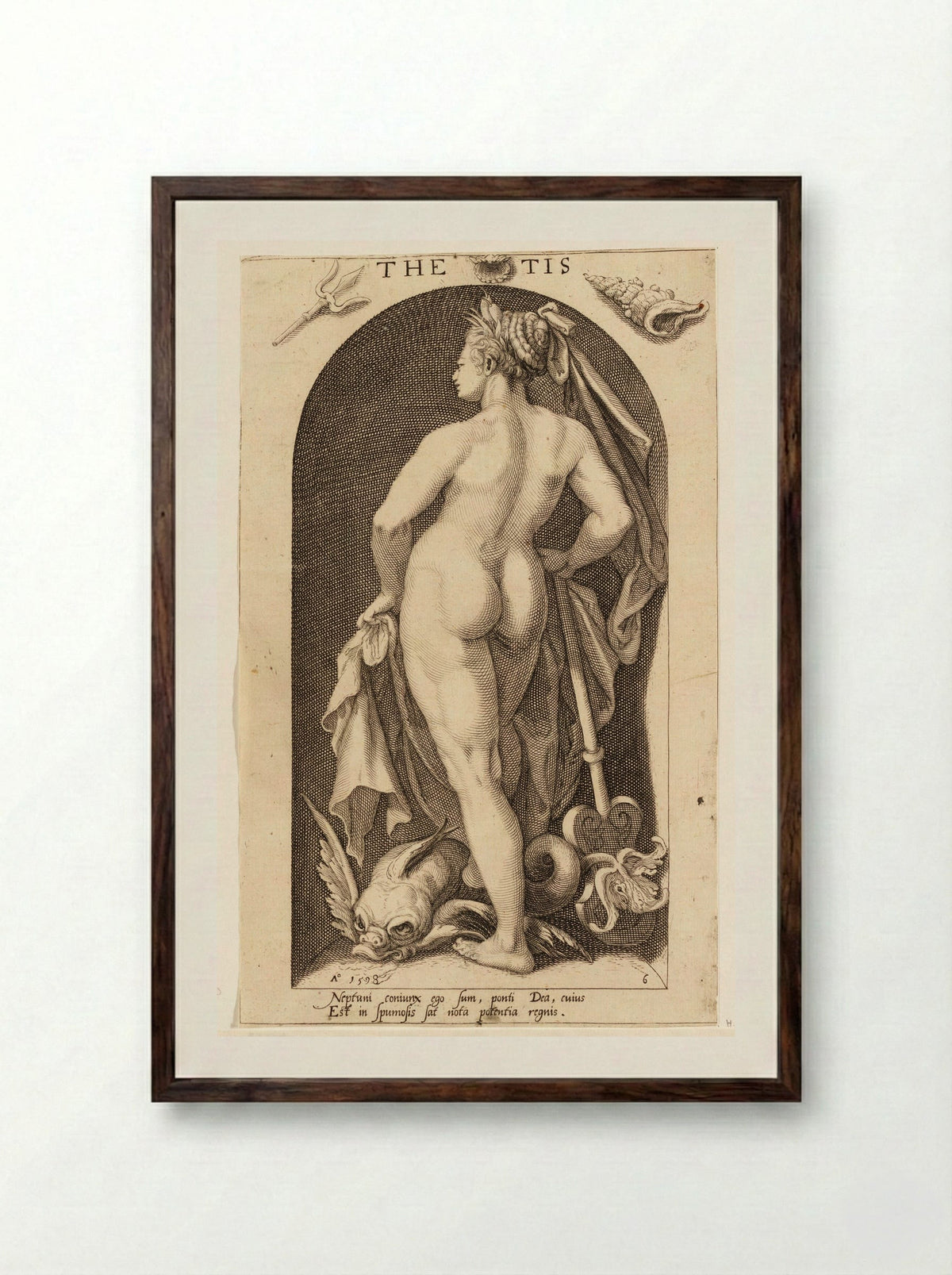 Thetis - Nicolaas Braeu - Framed Print Dark Wood