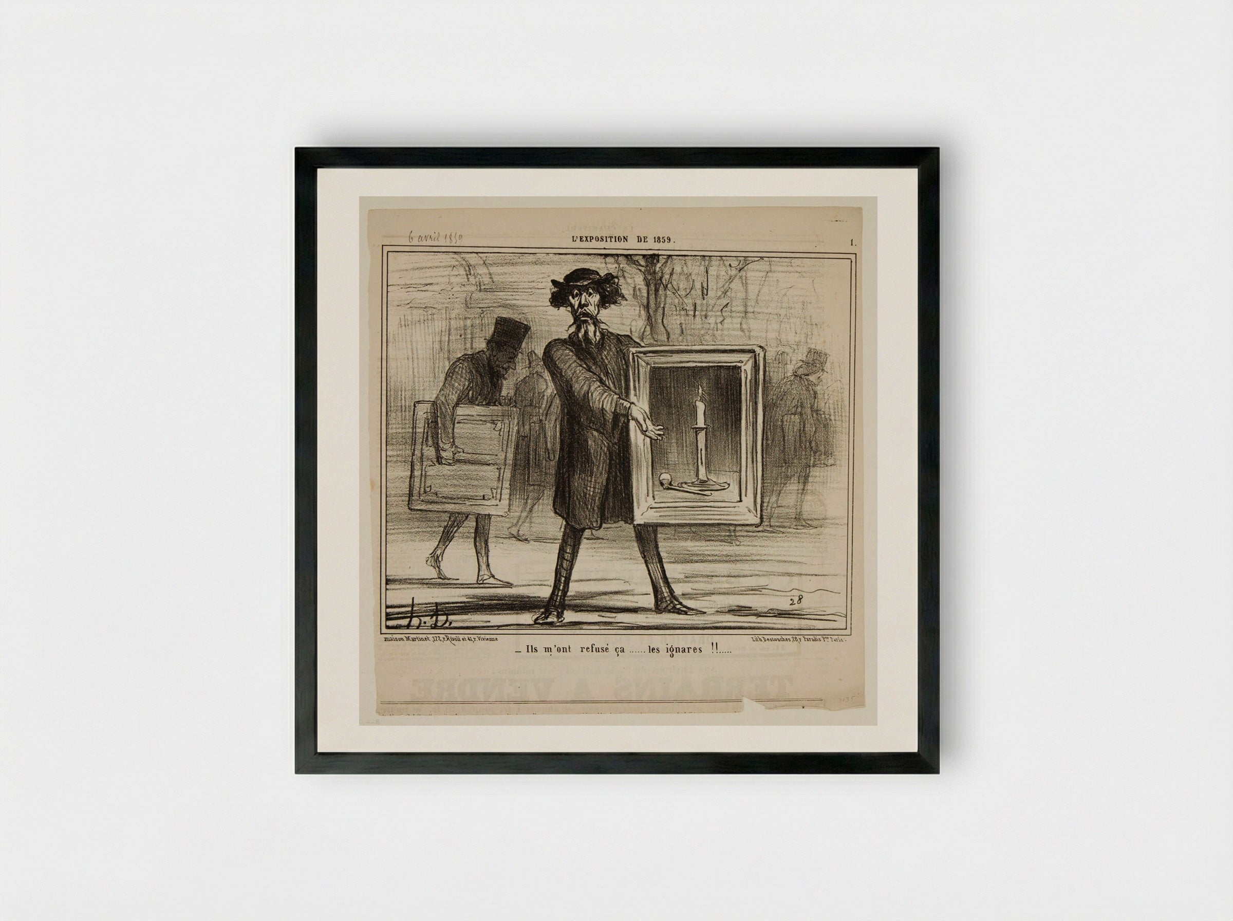 They turned down this of mine...the ignoramuses!!... - Honoré-Victorin Daumier - Framed Print Black