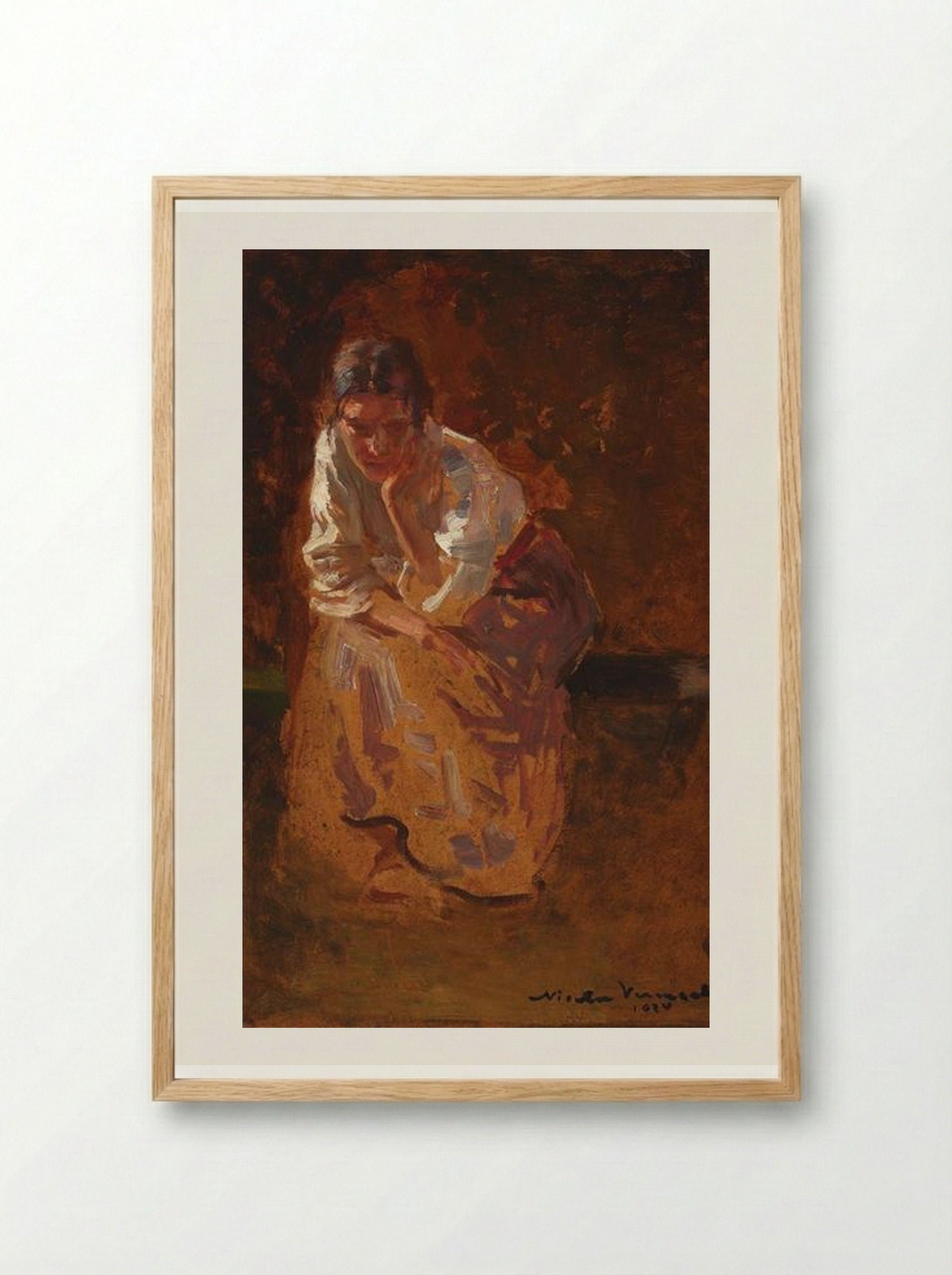 Thinking - Nicolae Vermont - Framed Print Wood
