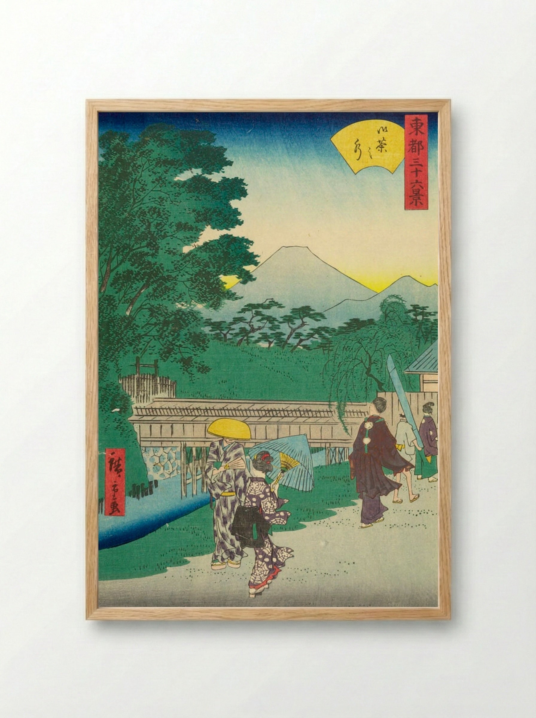 Thirty-Six Views of Yedo: Ochanomizu - Utagawa Hiroshige II - Framed Print Wood