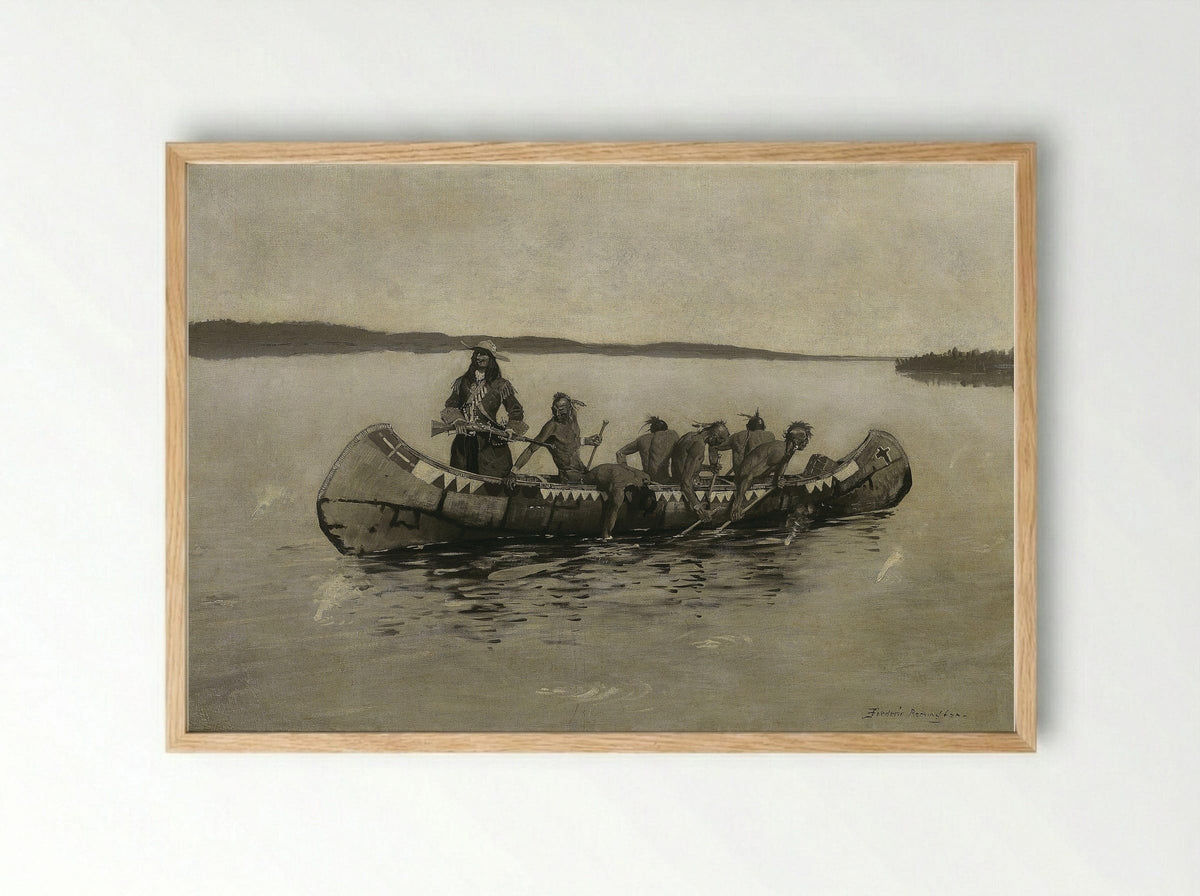 This Was a Fatal Embarkation - Frederic Remington - Framed Print Wood
