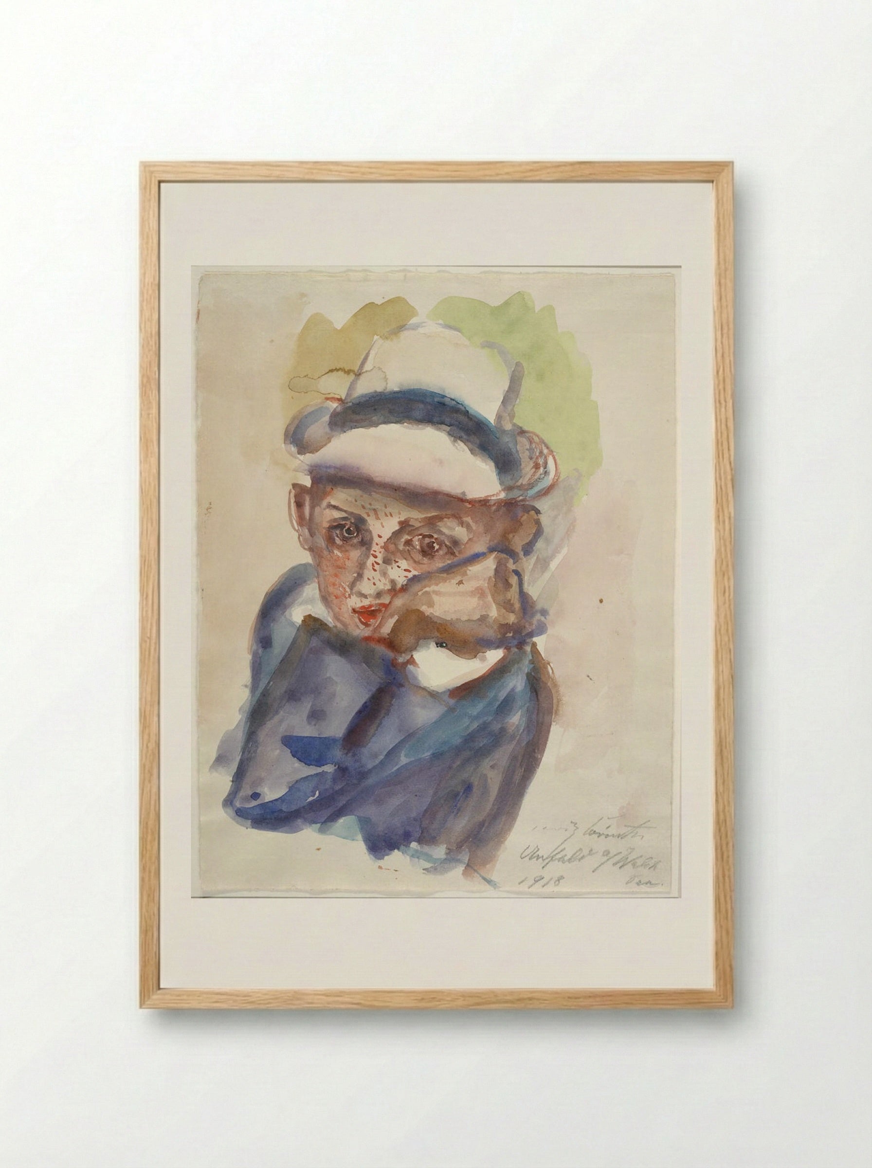 Thomas Corinth with Panama Hat - Lovis Corinth - Framed Print Wood