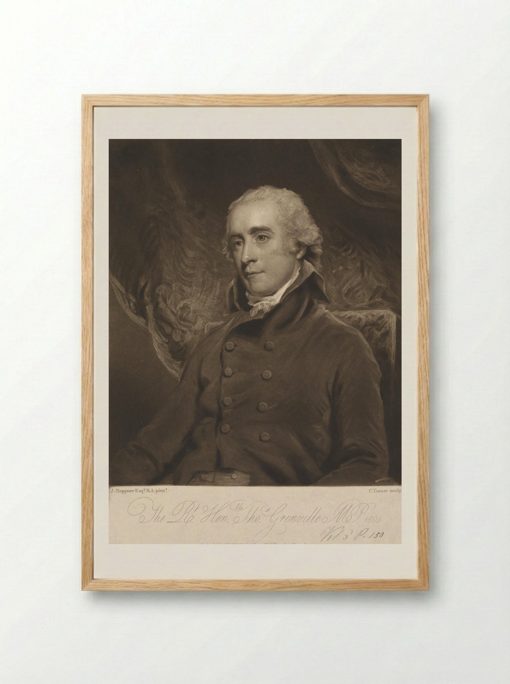 Thomas Grenville - Charles Turner - Framed Print Wood