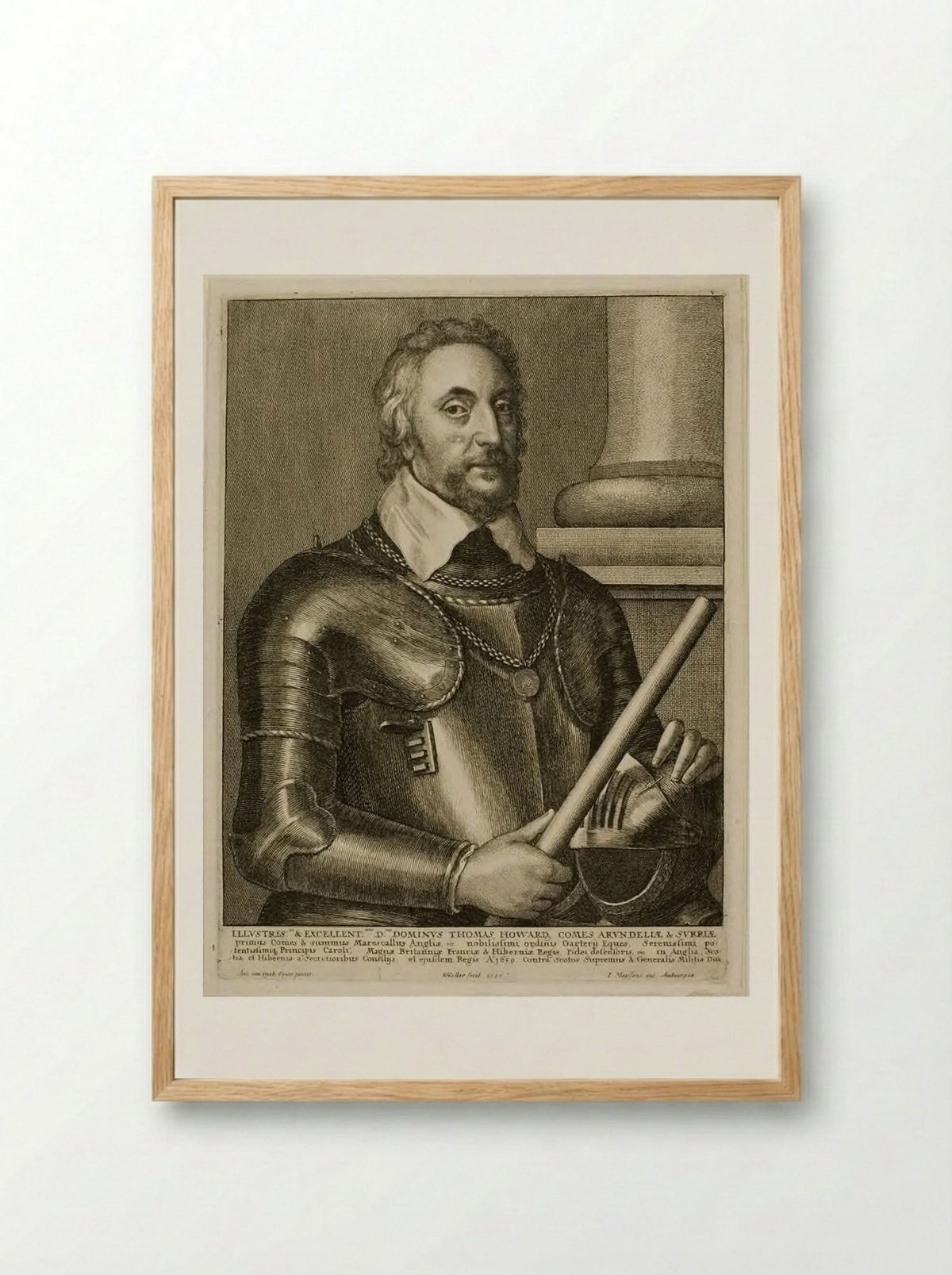 Thomas Howard, Earl of Arundel - Wenceslaus Hollar - Framed Print Wood
