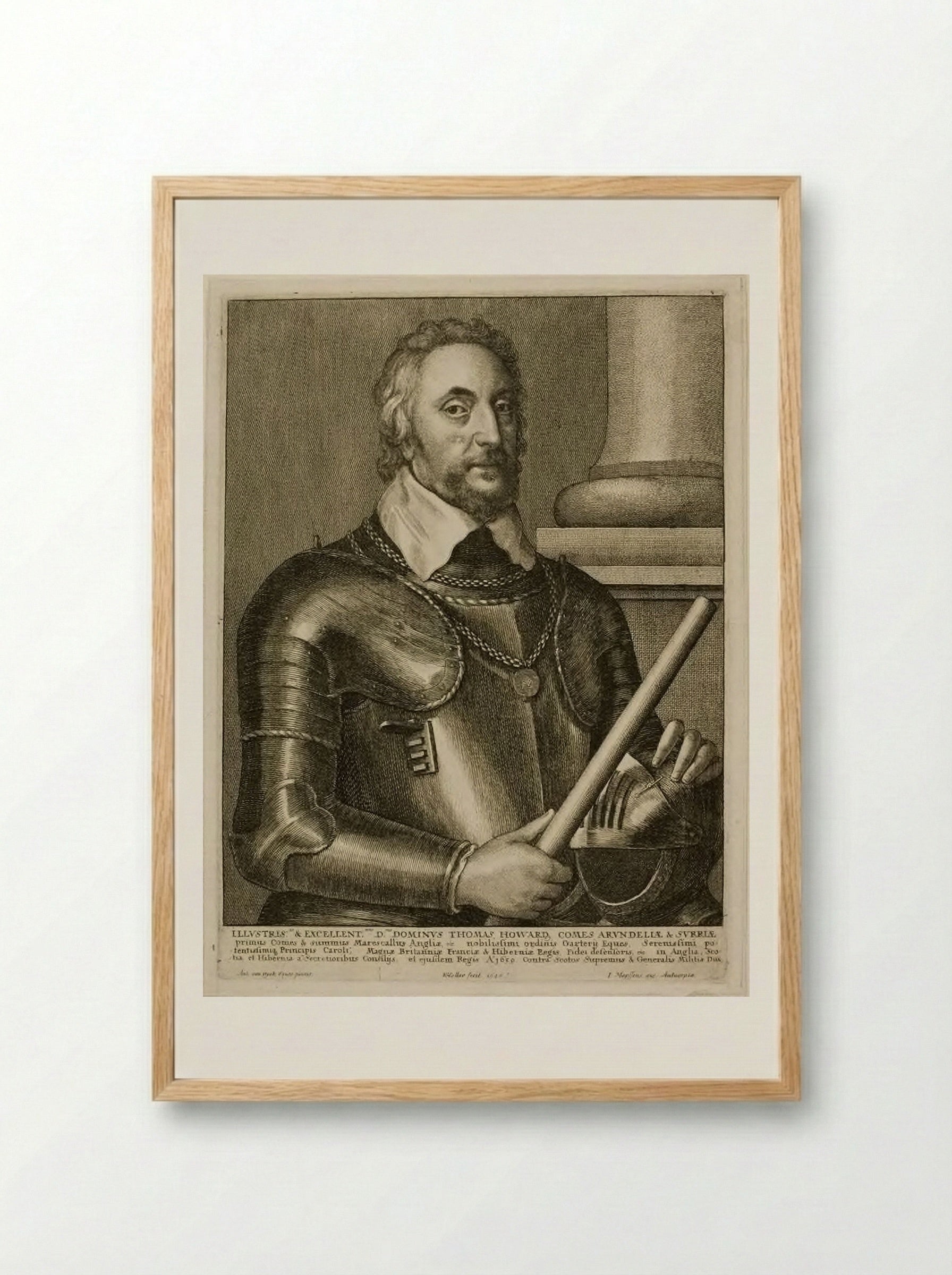 Thomas Howard, Earl of Arundel - Wenceslaus Hollar - Framed Print Wood