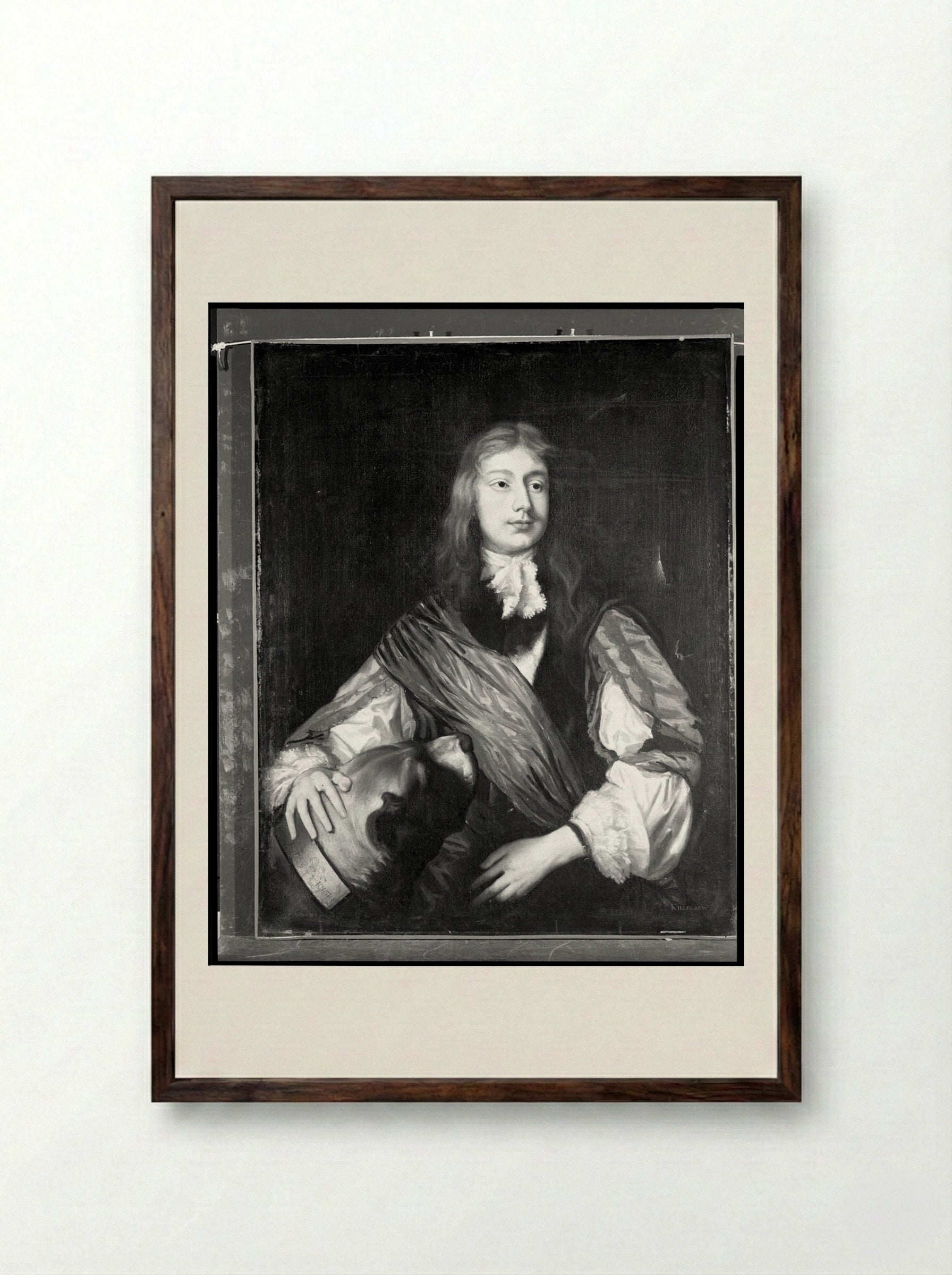 Thomas Killigrew - Anthony van Dyck - Framed Print Dark Wood