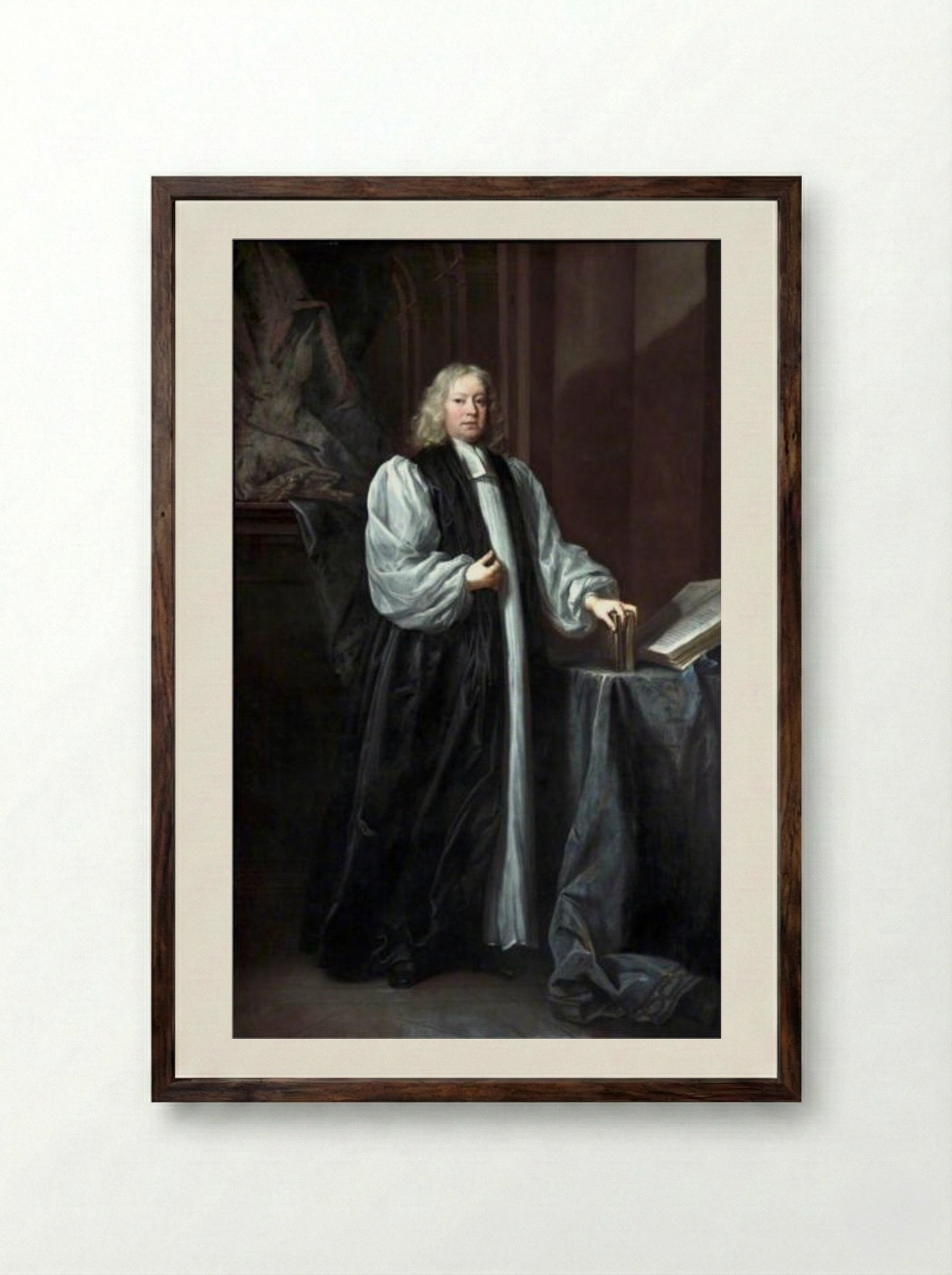 Thomas Sprat - John Riley - Framed Print Dark Wood