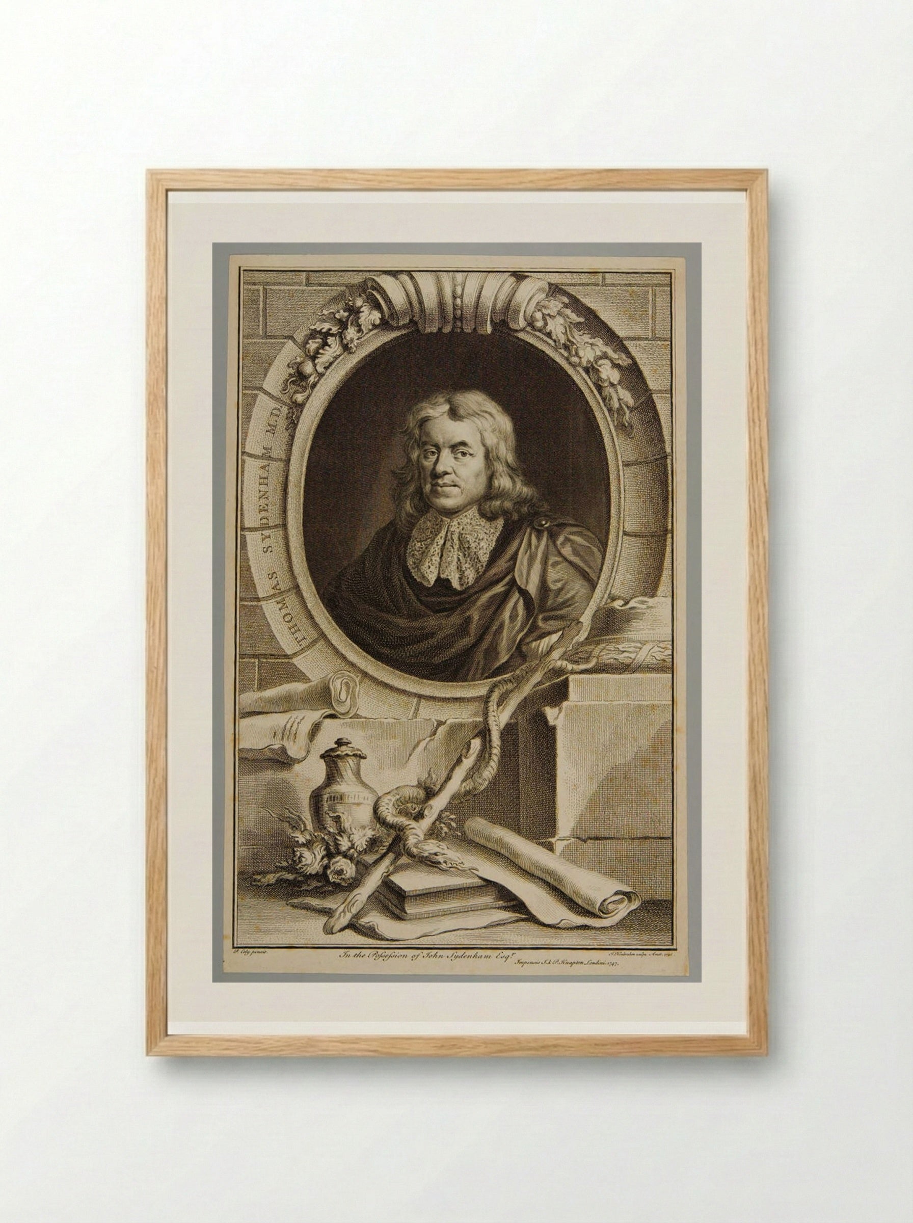 Thomas Sydenham - Jacobus Houbraken - Framed Print Wood