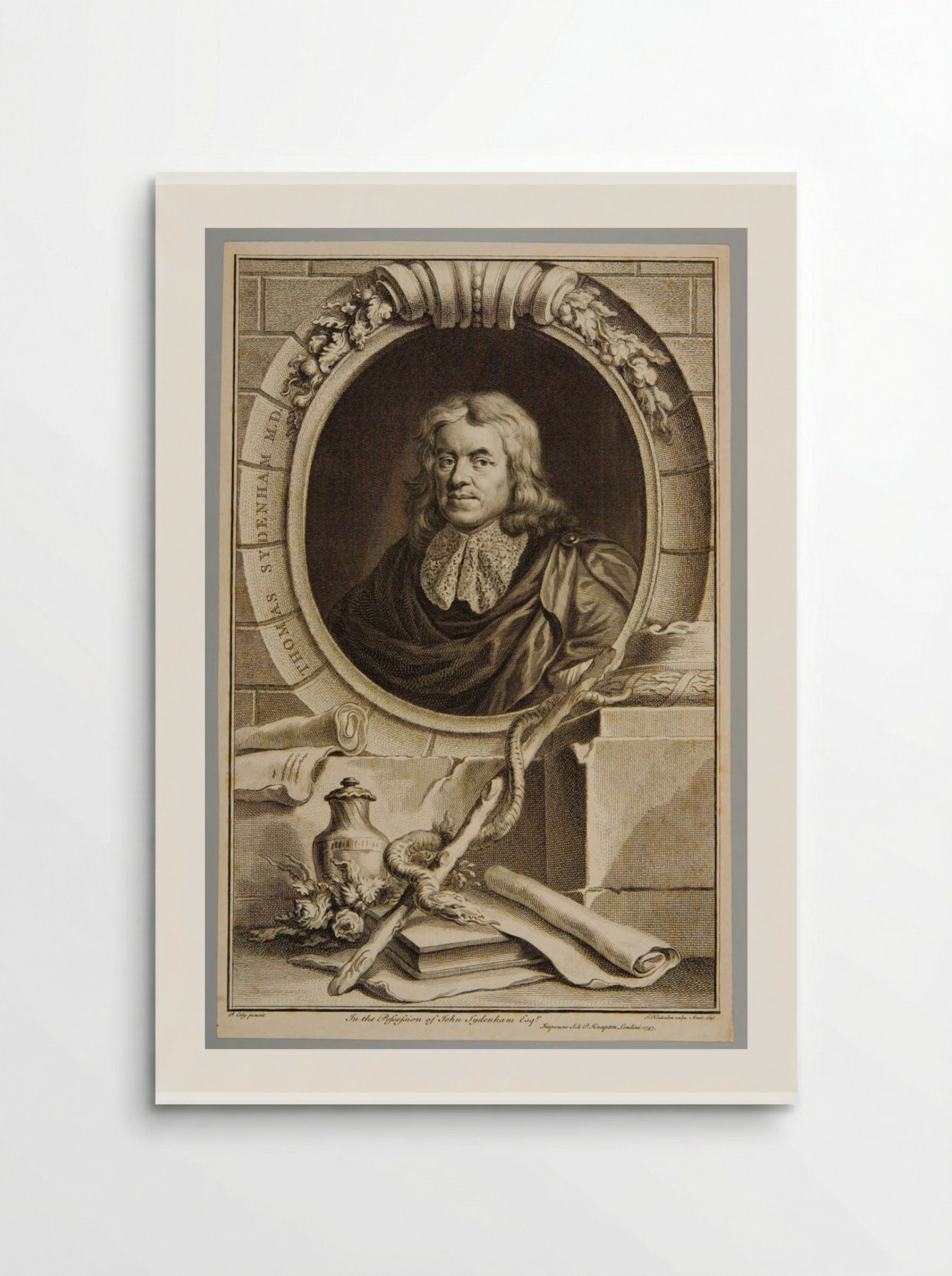 Thomas Sydenham - Jacobus Houbraken - Poster
