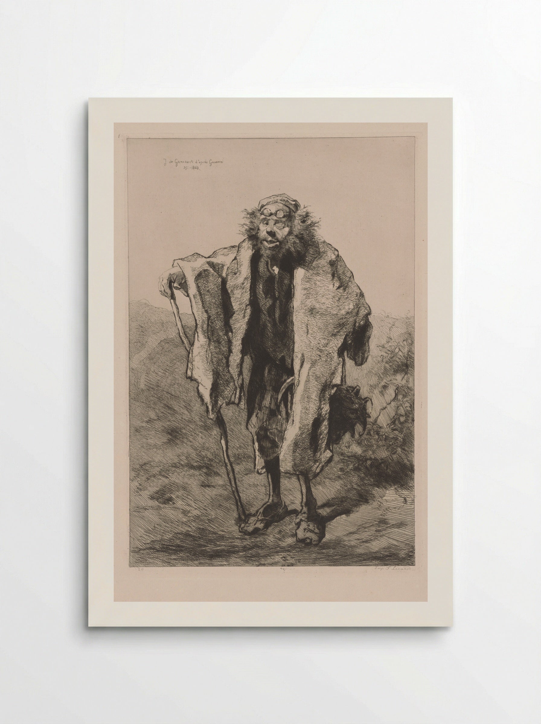 Thomas Vireloque (After Gavarni) - Jules de Goncourt - Poster