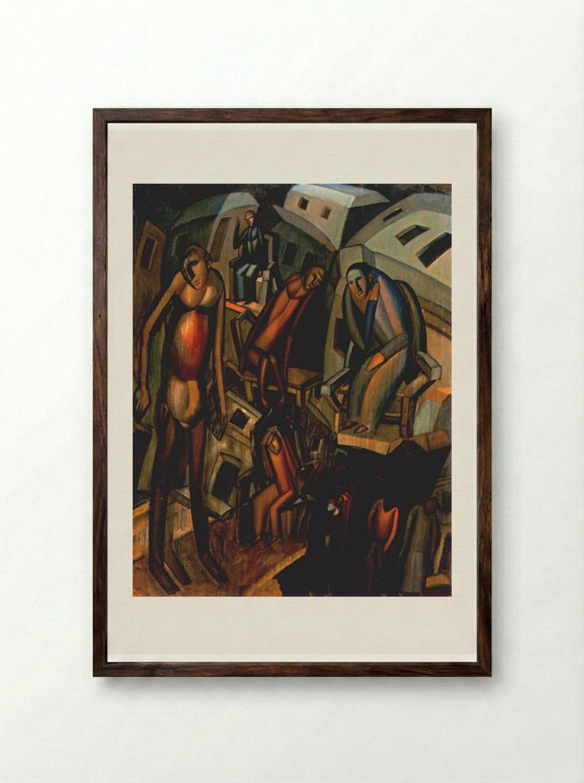 Those Who Have Nothing to Lose - Pavel Filonov - Framed Print Dark Wood