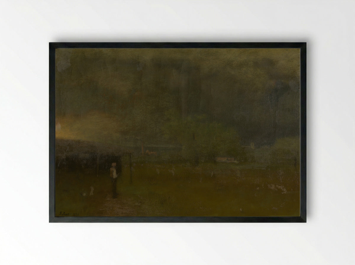 Threatening - George Inness - Framed Print Black