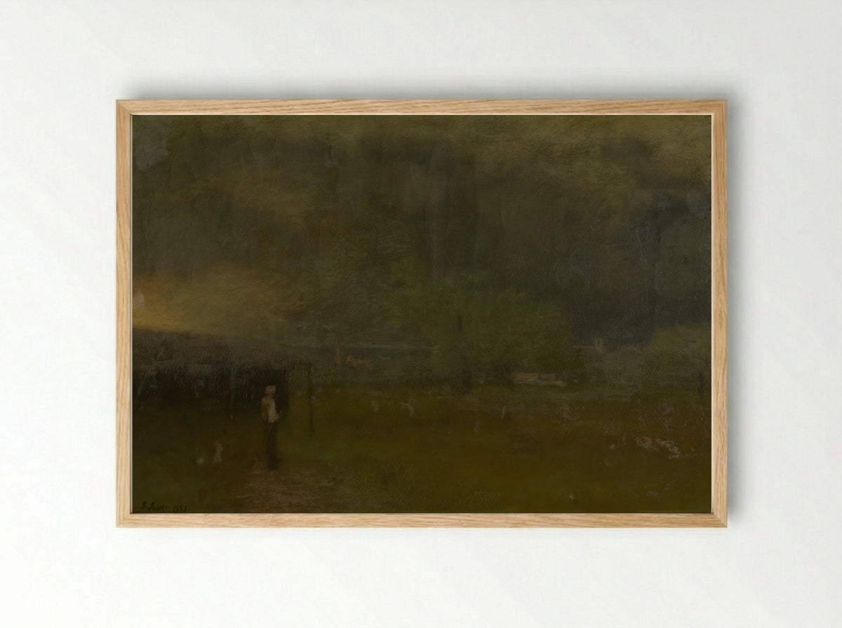 Threatening - George Inness - Framed Print Wood