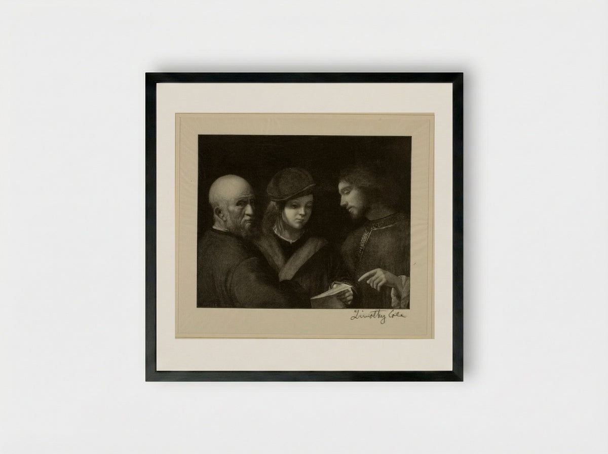 Three Ages of Man (After Titian) - Timothy Cole - Framed Print Black