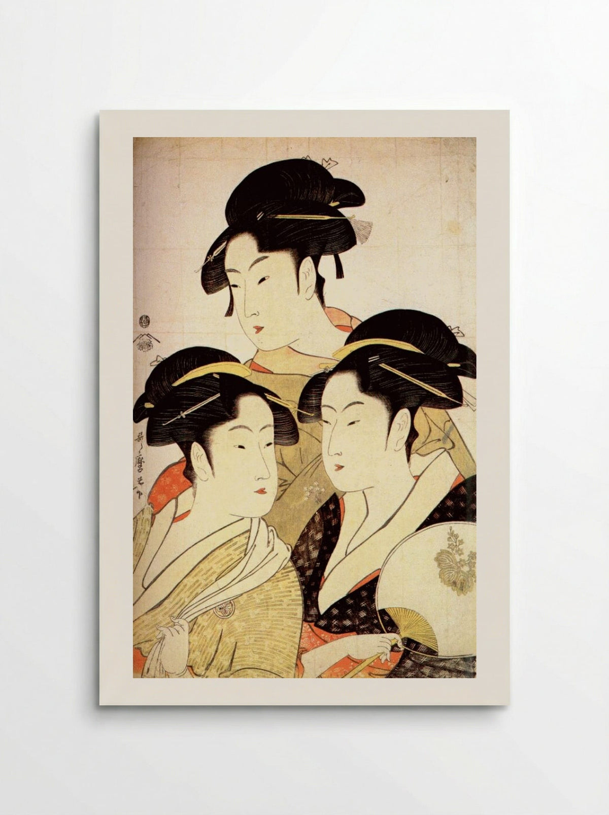 Three Beauties of the Present Day - Kitagawa Utamaro - Poster