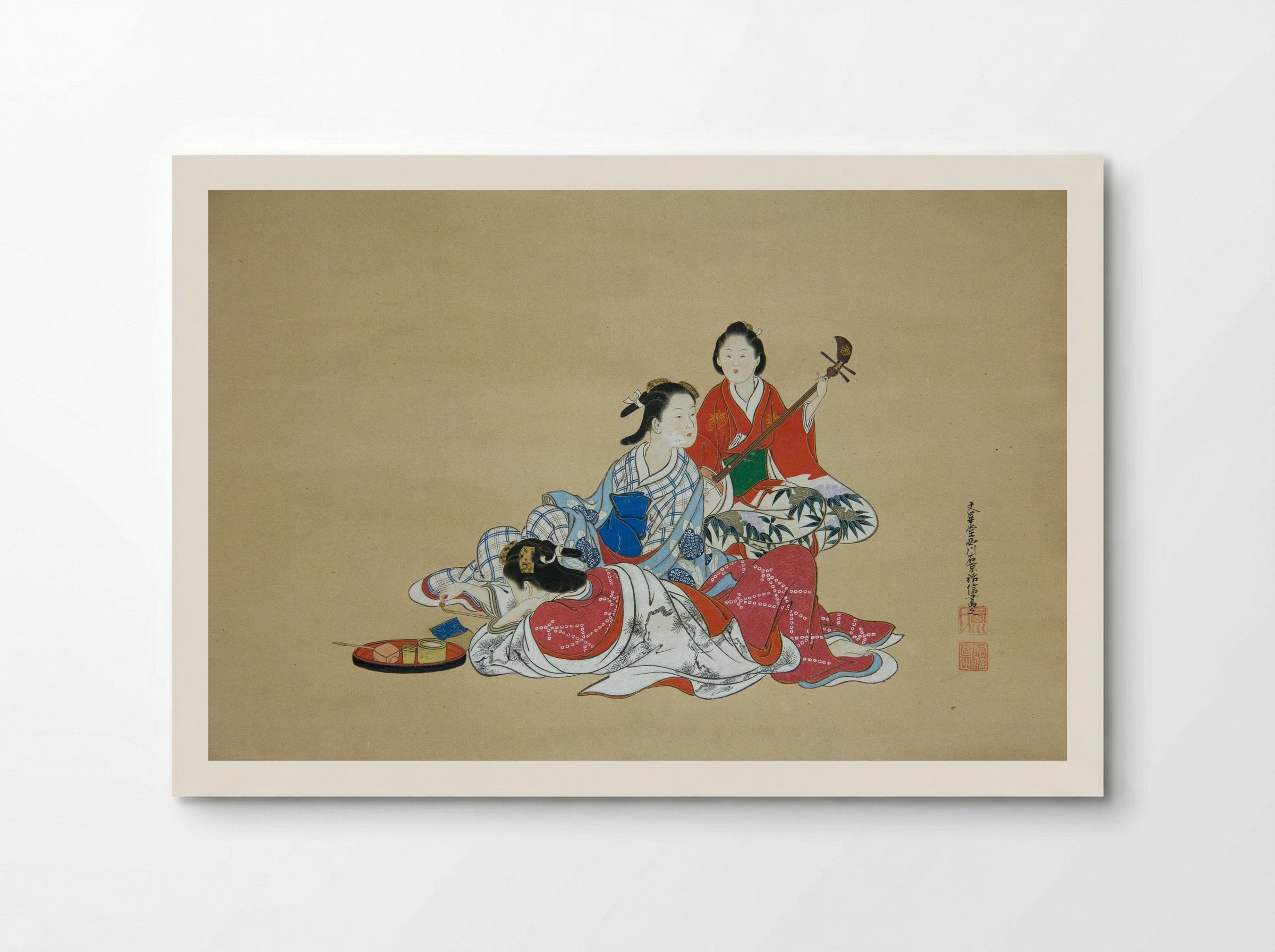 Three Beauties - Nishikawa Sukenobu - Poster