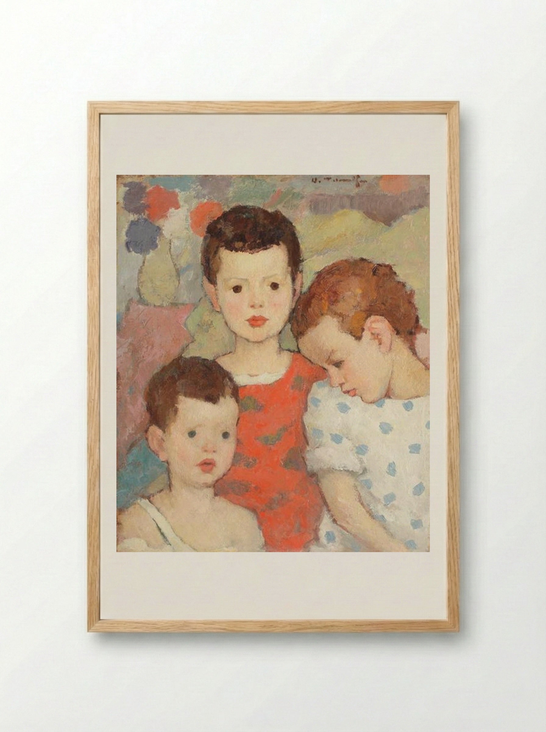 Three Brothers (The Painter's Children) - Nicolae Tonitza - Framed Print Wood