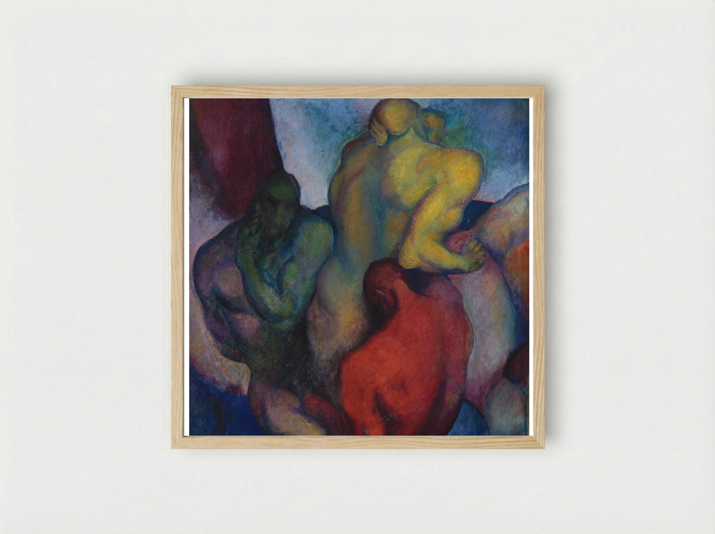 Three Figures - Thomas Hart Benton - Framed Print Wood