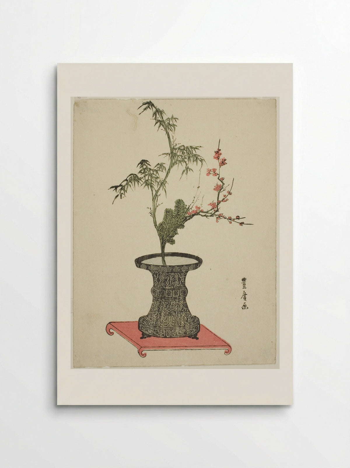 Three Friends Ikebana - Utagawa Toyohiro - Poster