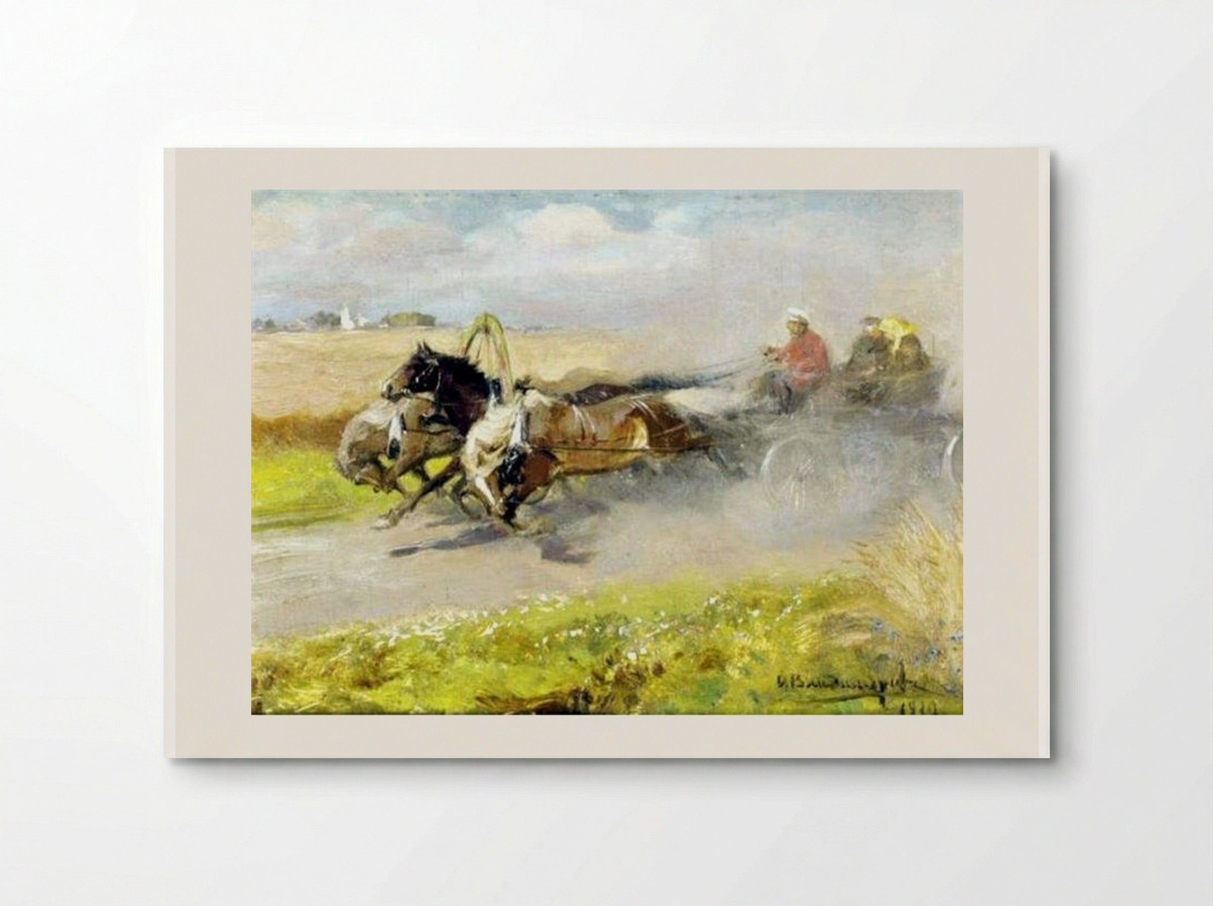 Three Horses - Ivan Vladimirov - Poster