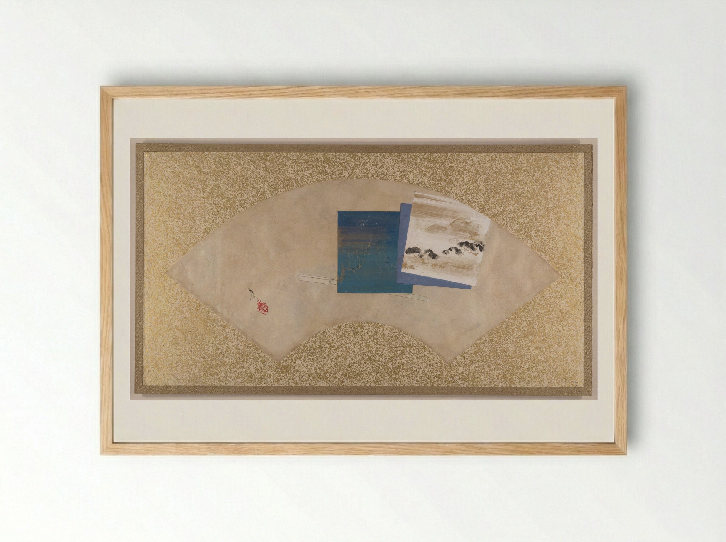 Three Landscapes - Shibata Zeshin - Framed Print Wood