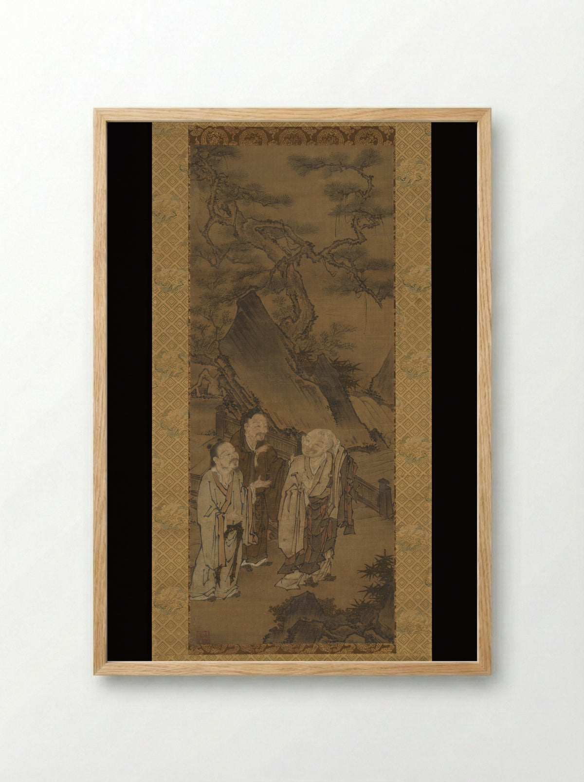 Three Laughers of Tiger Ravine - Sekishō Shōan - Framed Print Wood