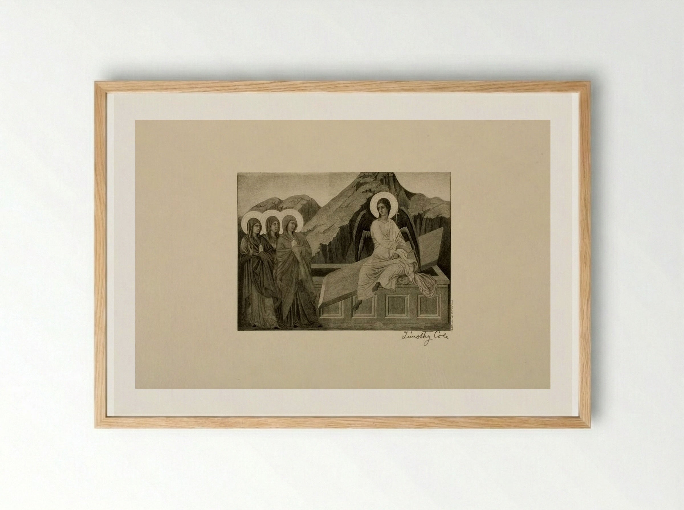 Three Marys at the Tomb - Timothy Cole - Framed Print Wood