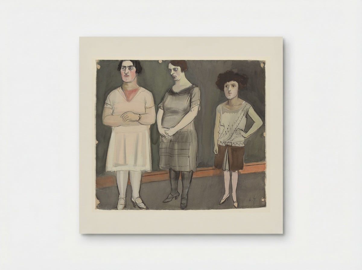 Three Models - Karl Hubbuch - Poster