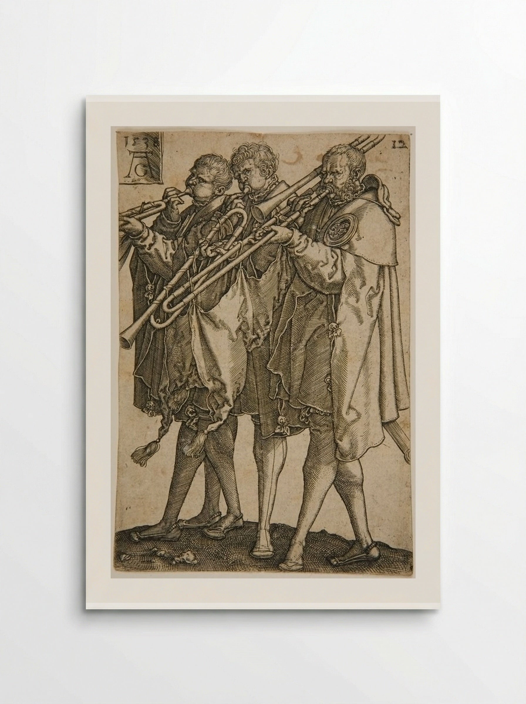 Three Trombonists - Heinrich Aldegrever - Poster