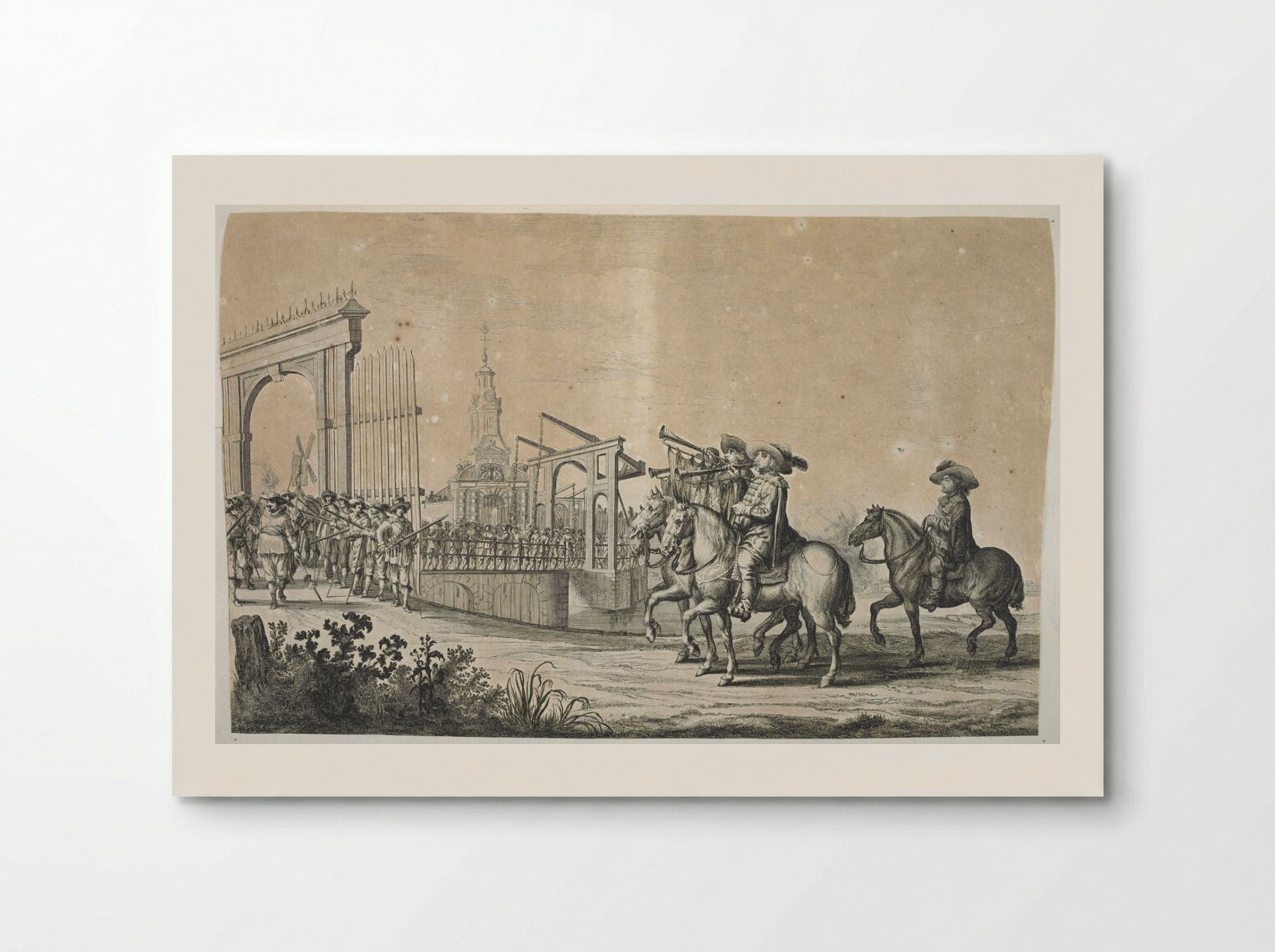Three Trumpeters at the Gates of Amsterdam - Pieter Nolpe - Poster