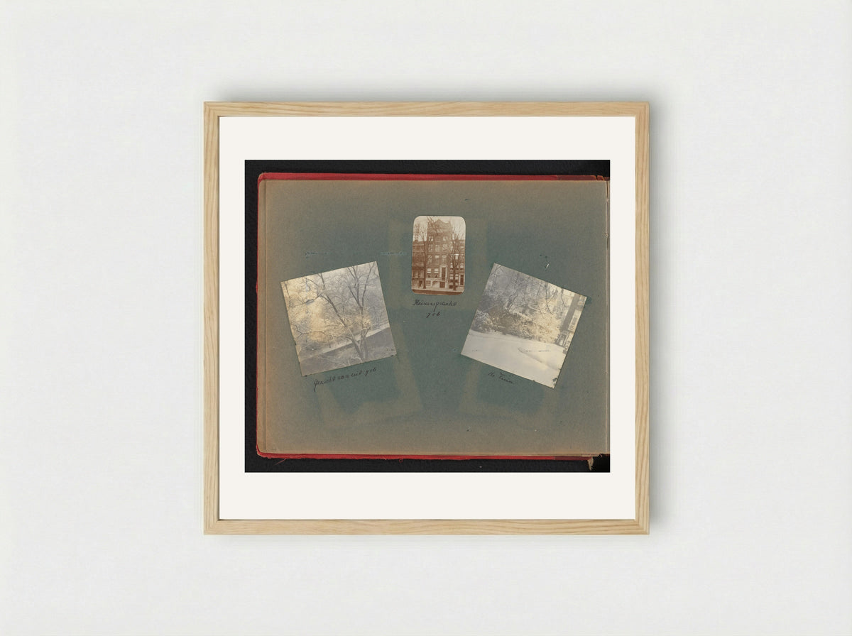 Three Views of the Family Home at Keizersgracht 756 - Charlotte Alida Boelen-Matthes - Framed Print Wood
