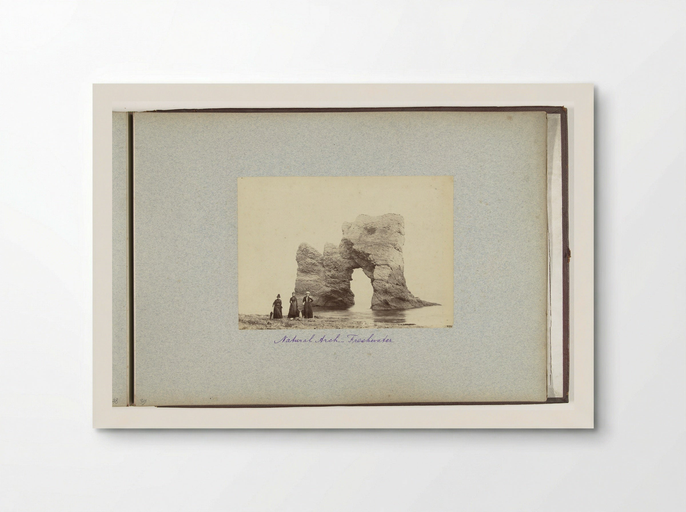 Three Women Before a Rock Arch at Freshwater Bay, Isle of Wight - Henry Pauw van Wieldrecht - Poster