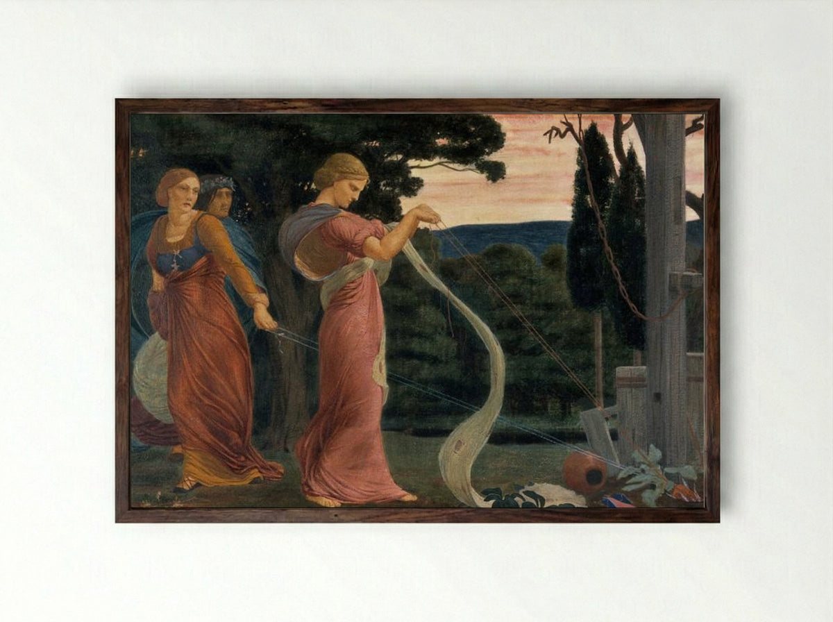 Three Women Plucking Mandrakes - Robert Bateman - Framed Print Dark Wood