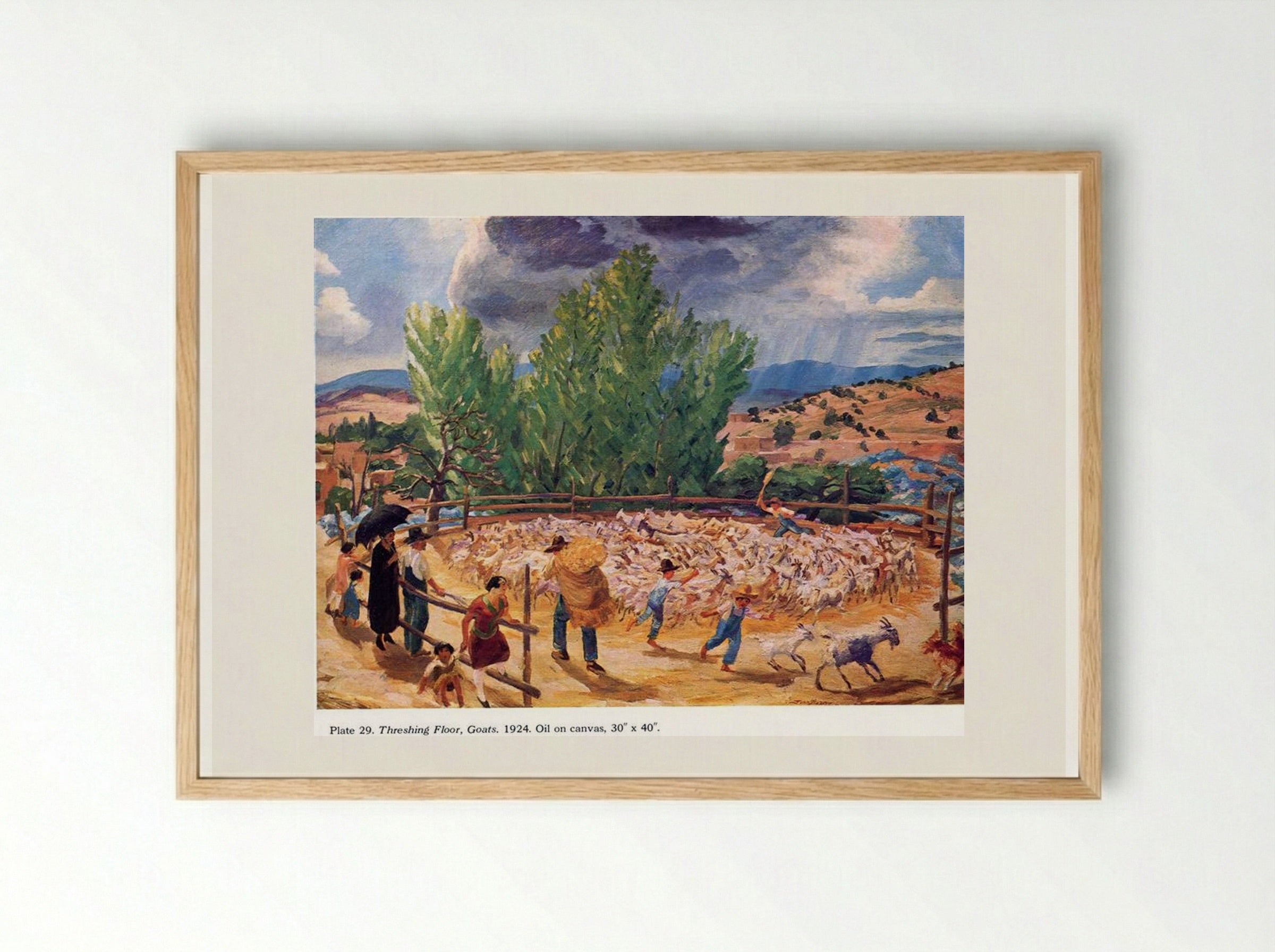 Threshing Floor, Santa Fe - John French Sloan - Framed Print Wood