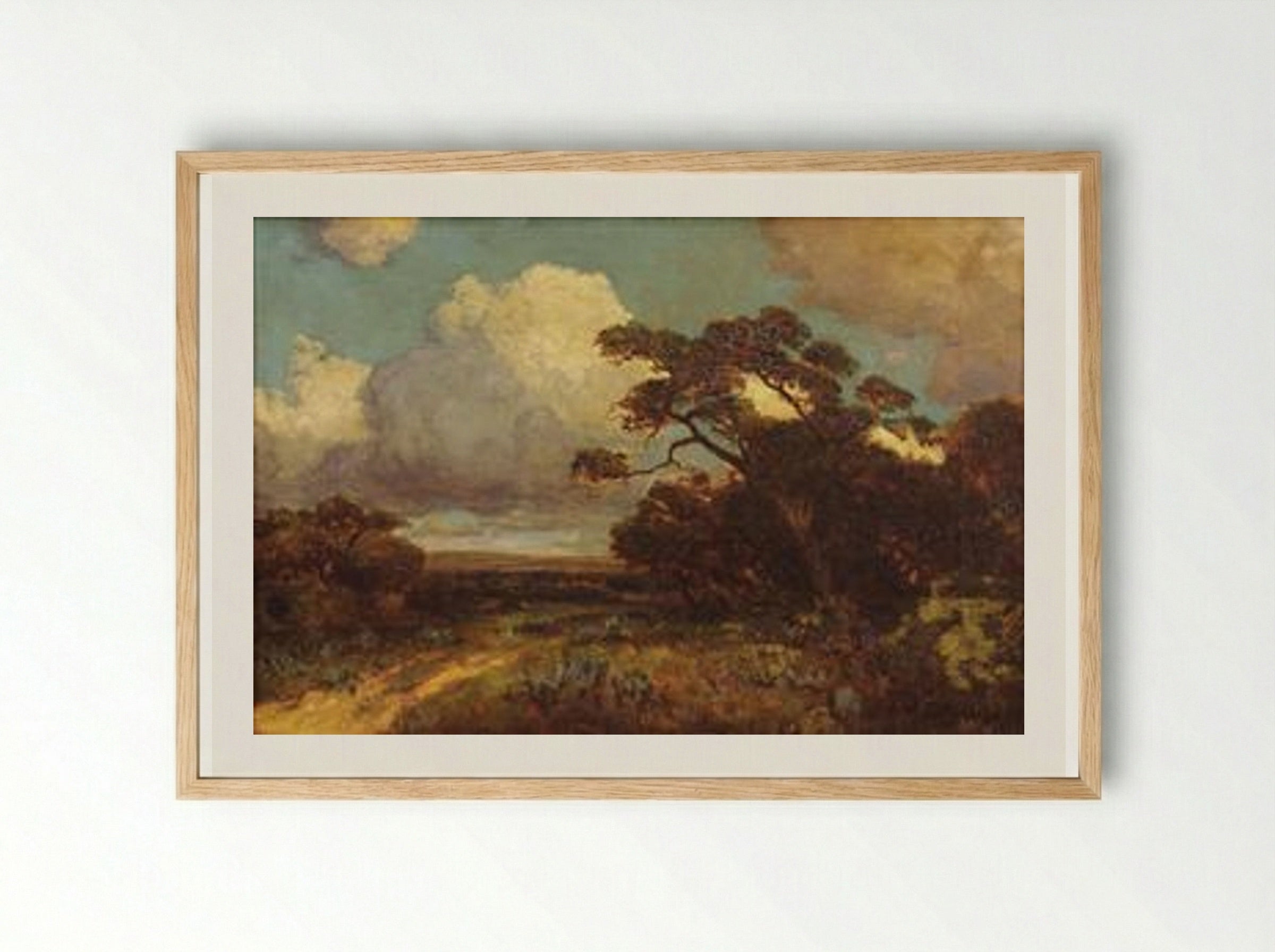 Through the Hills in SW Texas - Robert Julian Onderdonk - Framed Print Wood