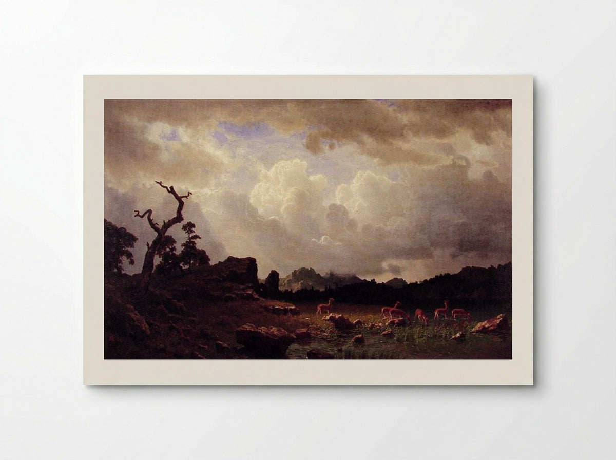 Thunderstorm in the Rocky Mountains - Albert Bierstadt - Poster
