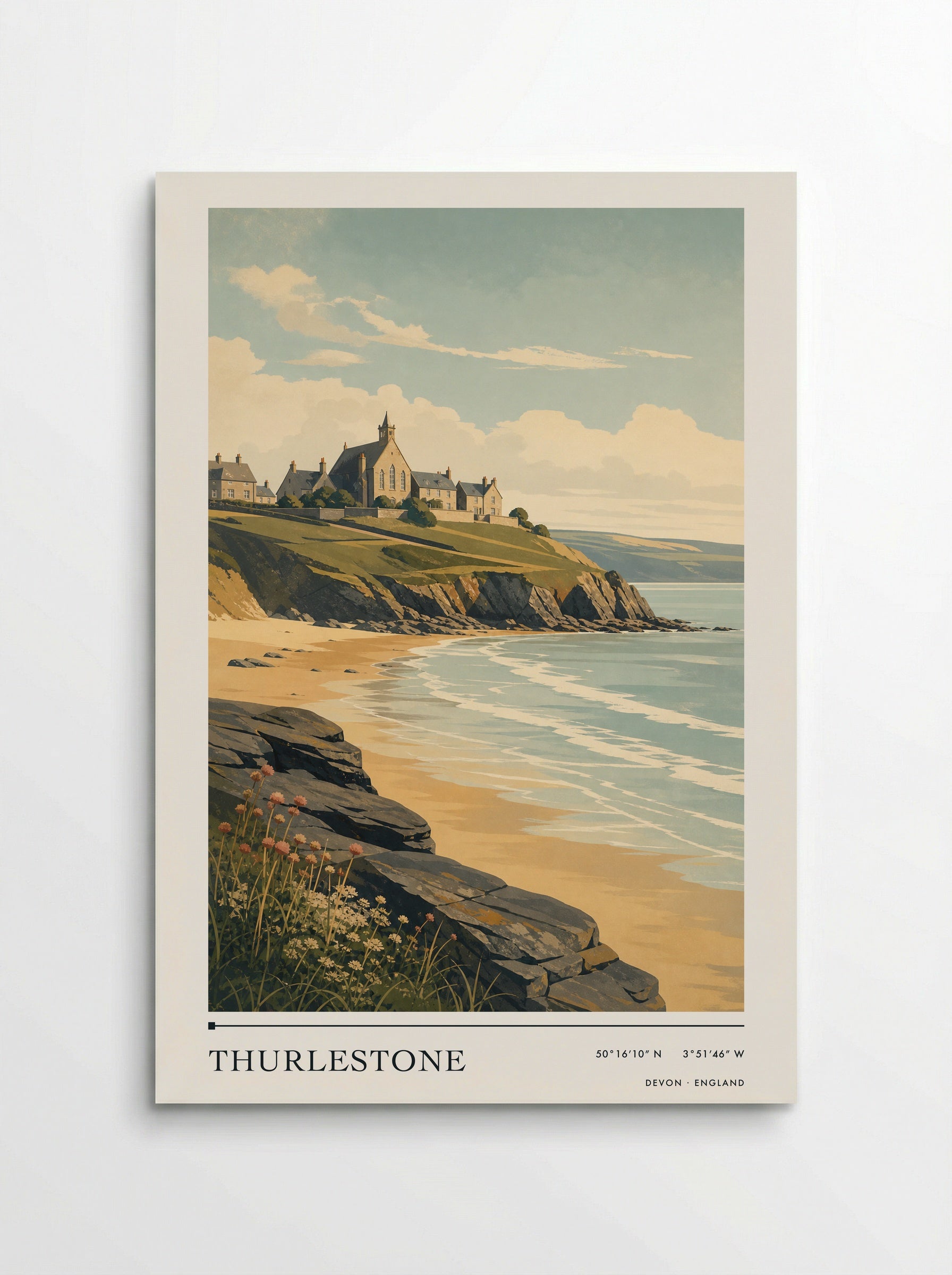 Thurlestone Devon England Travel Poster - Poster