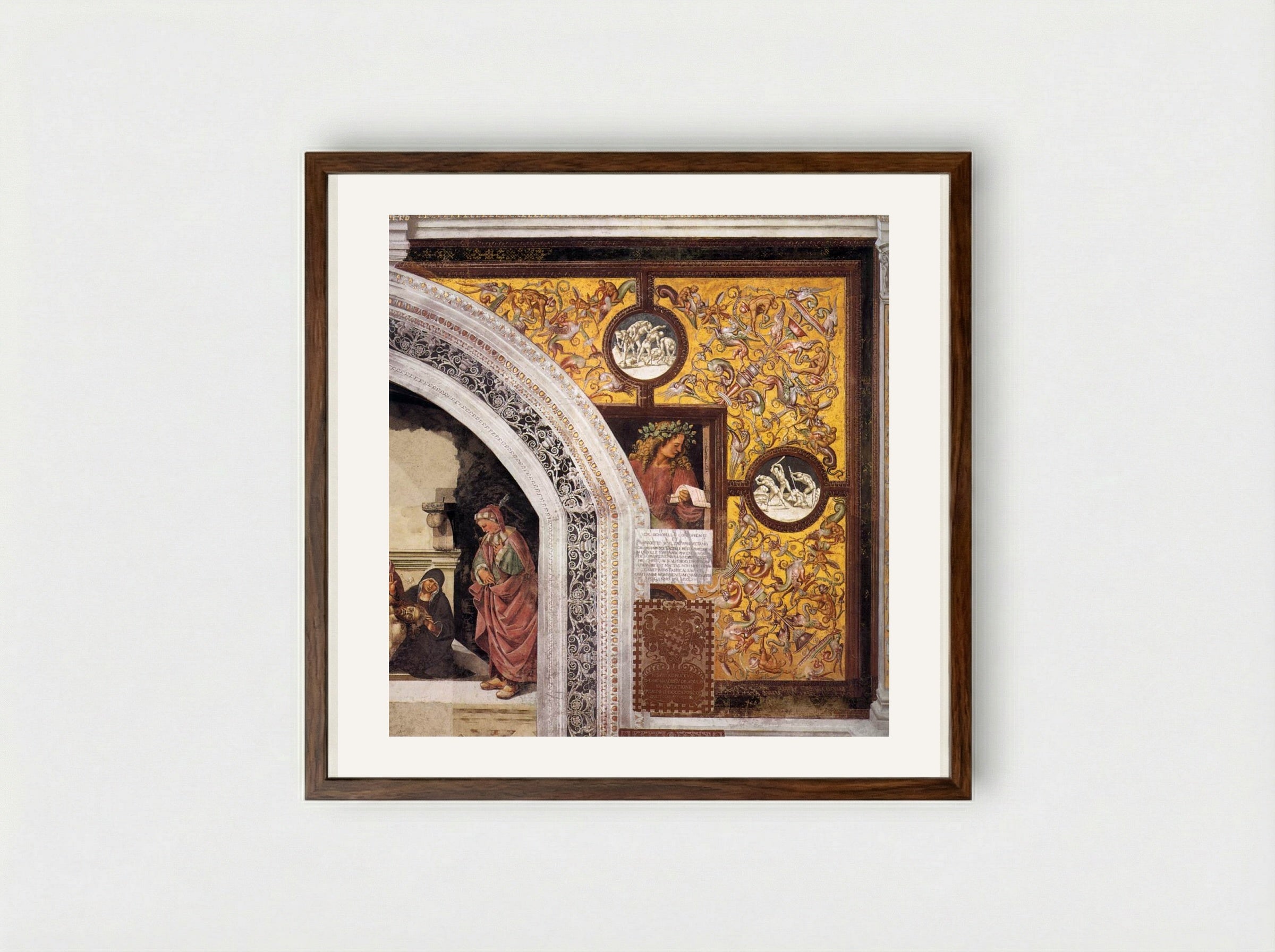 Tibullus - Luca Signorelli - Framed Print Dark Wood