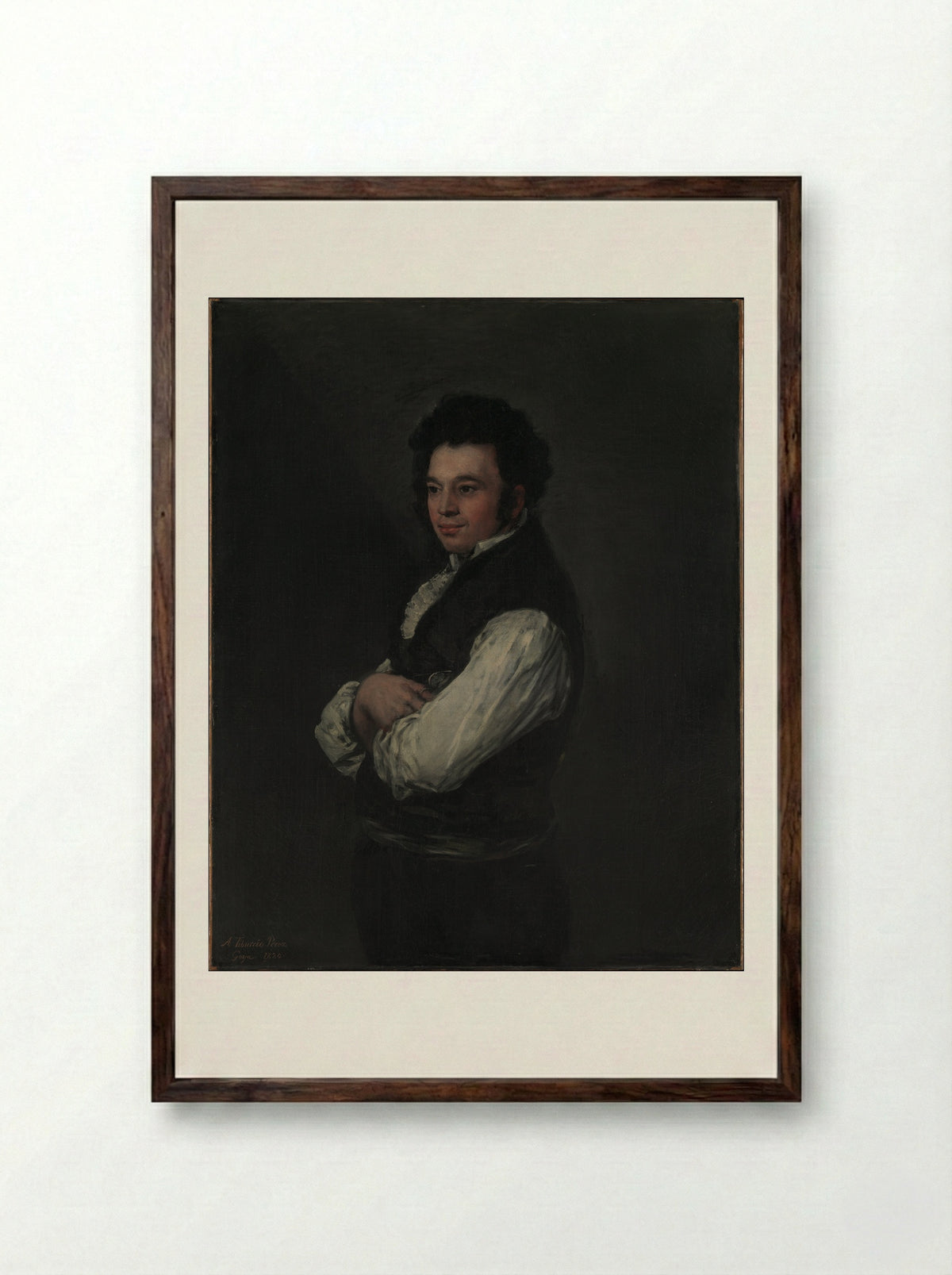 Tiburcio Pérez y Cuervo - Francisco de Goya y Lucientes - Framed Print Dark Wood