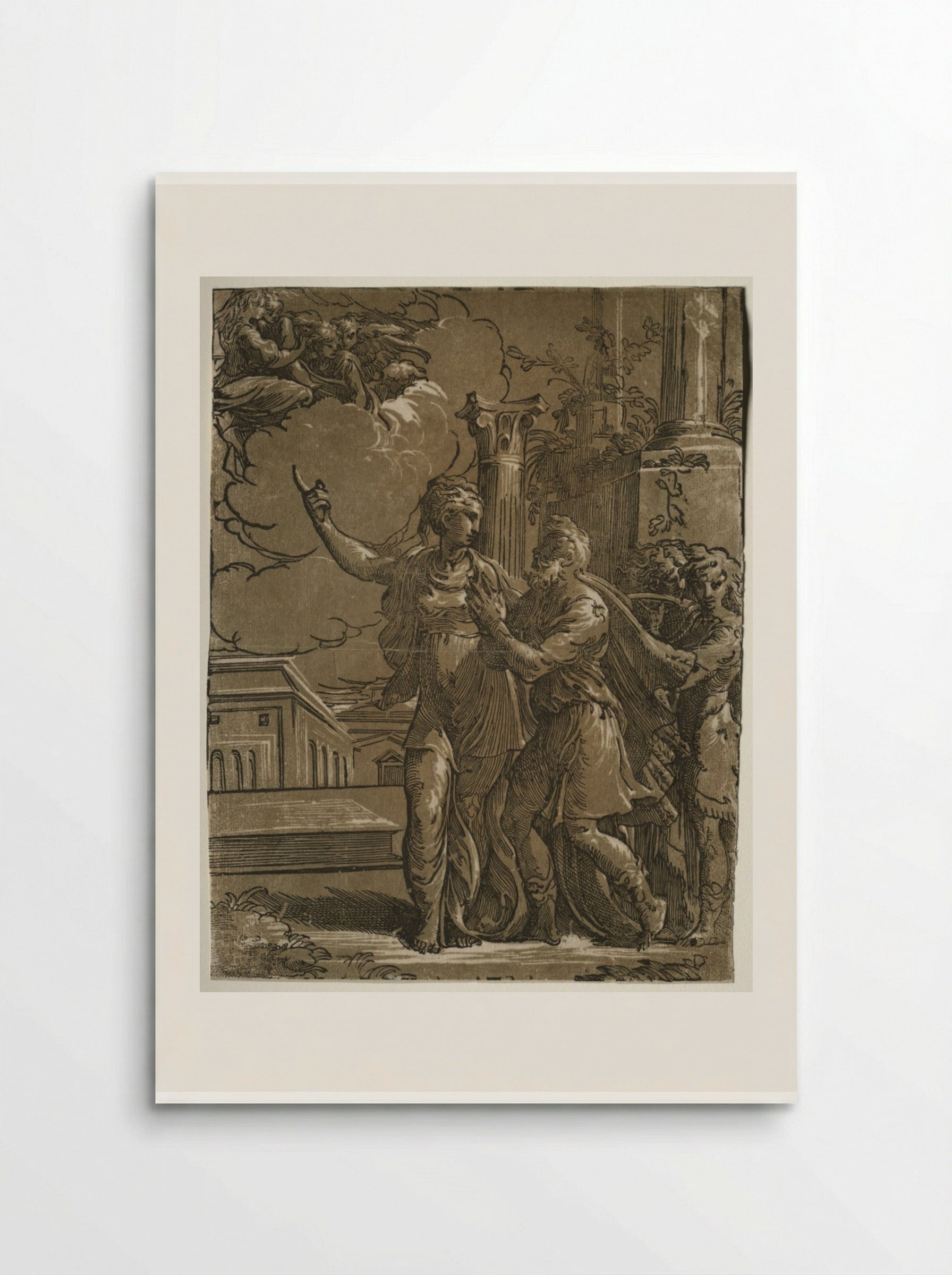 Tiburtine Sibyl and the Emperor Augustus - Parmigianino - Poster