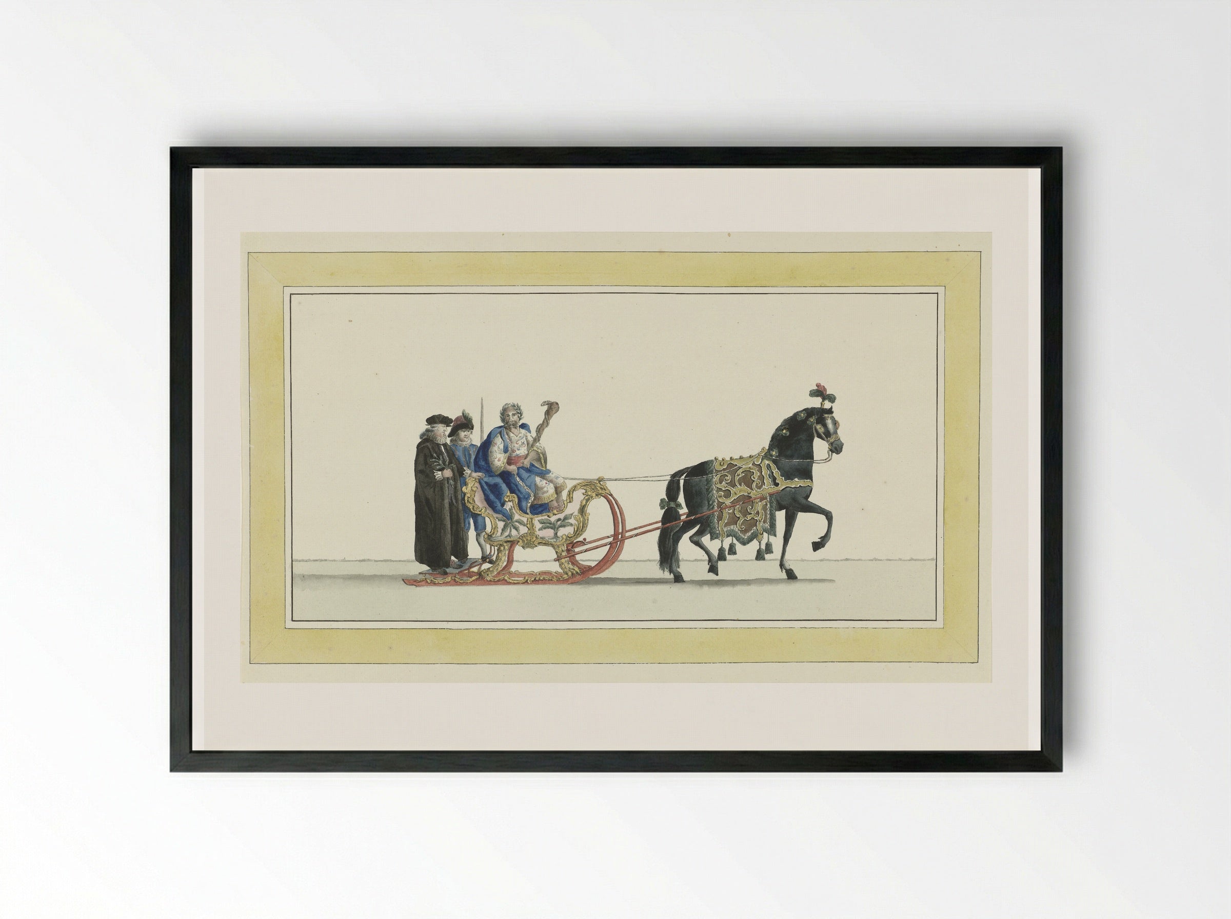 Tiende slede - Abraham Delfos - Framed Print Black