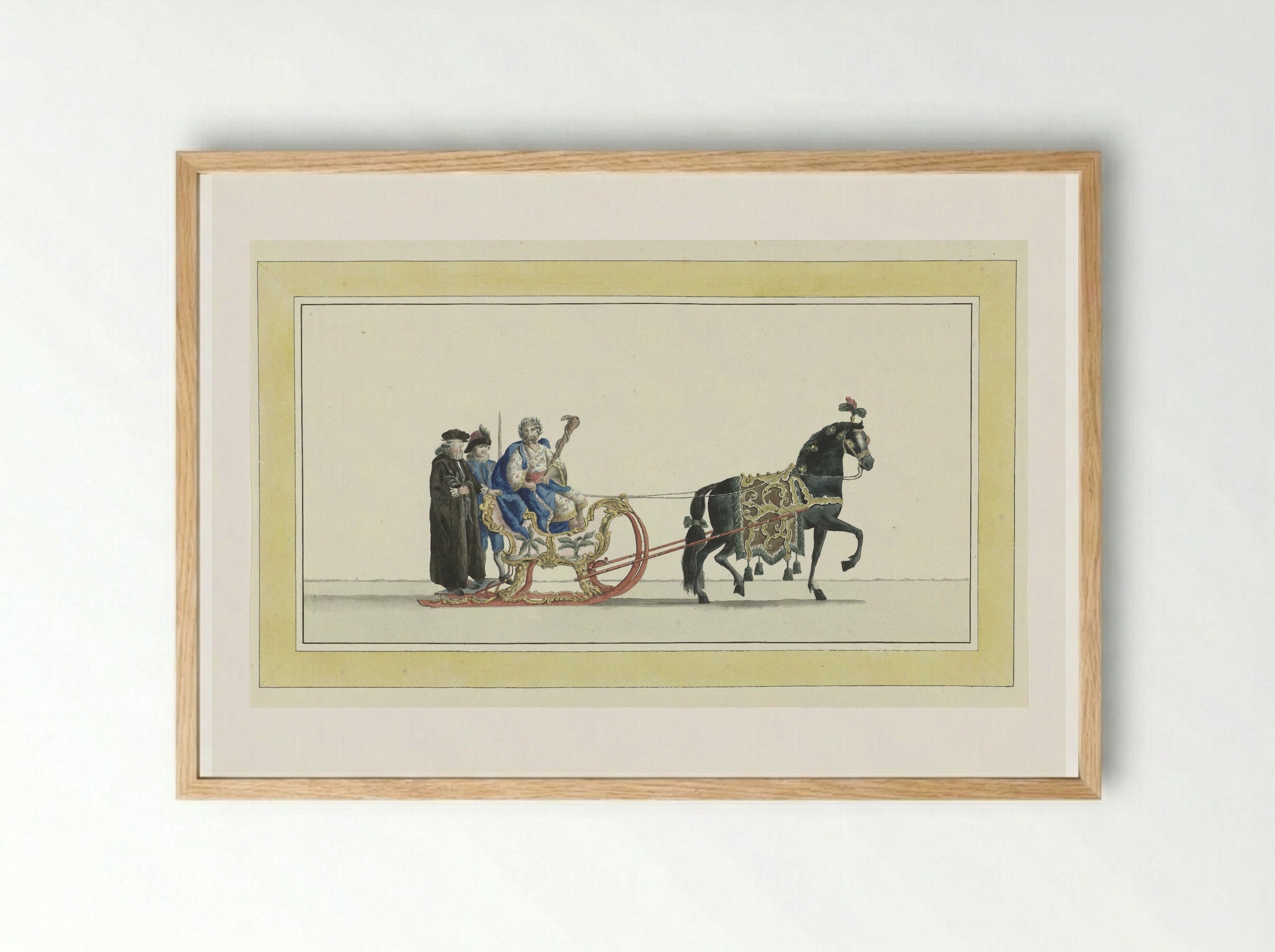 Tiende slede - Abraham Delfos - Framed Print Wood