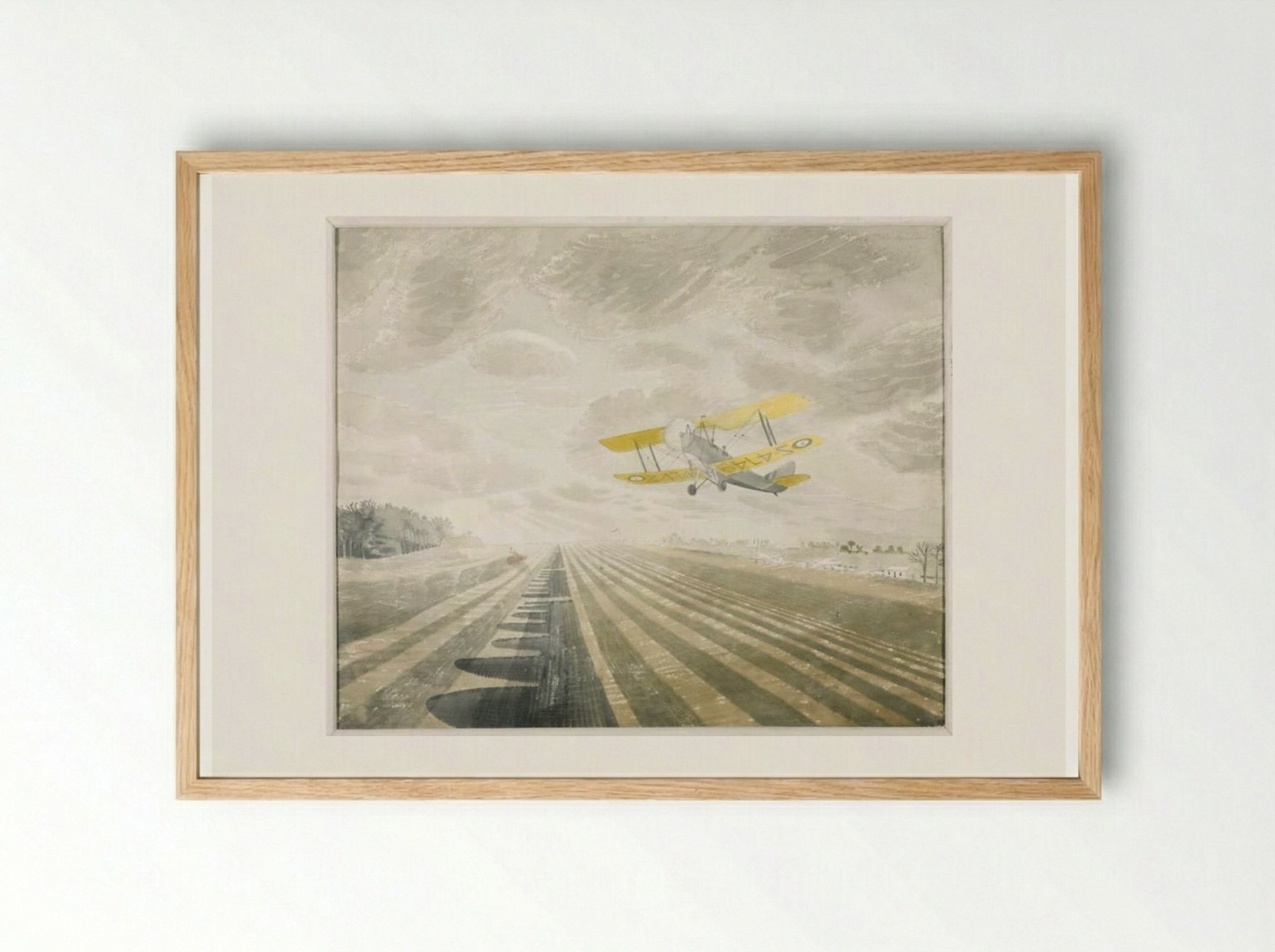 Tiger Moth - Eric Ravilious - Framed Print Wood