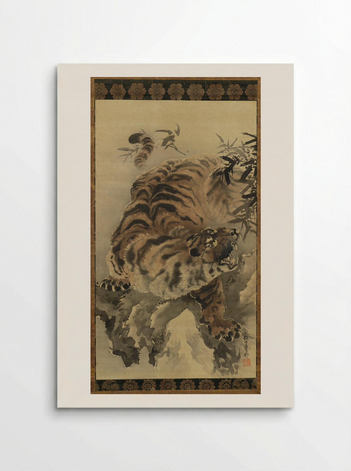 Tiger in the Bamboo Grove - Kishi Ganku - Poster
