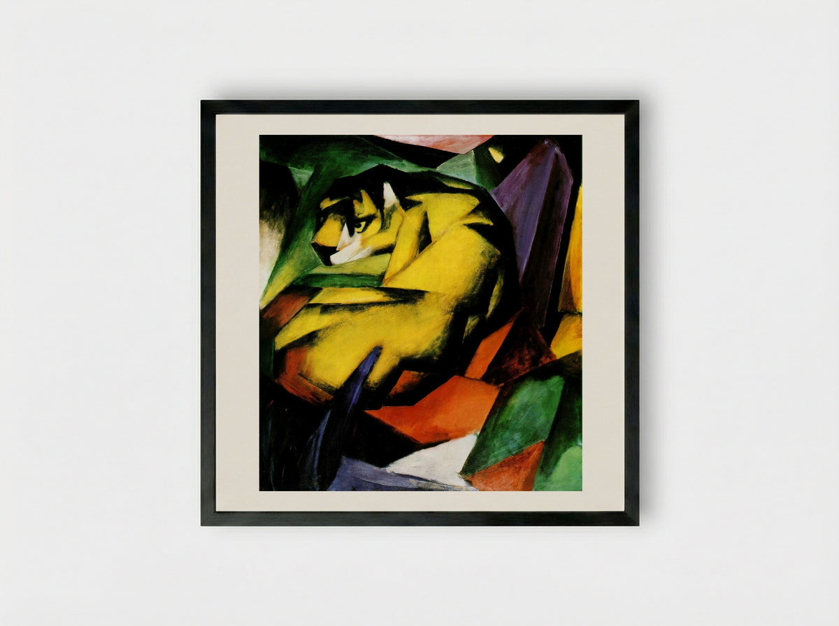 Tiger - Franz Marc - Framed Print Black