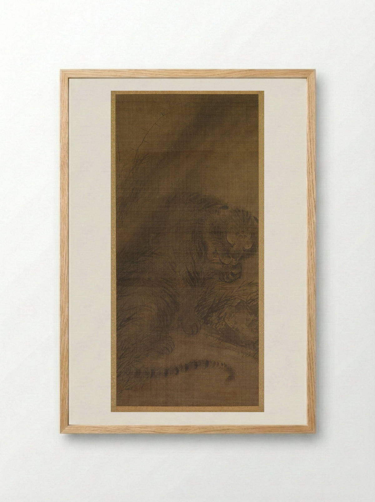 Tiger - Fachang Muqi - Framed Print Wood
