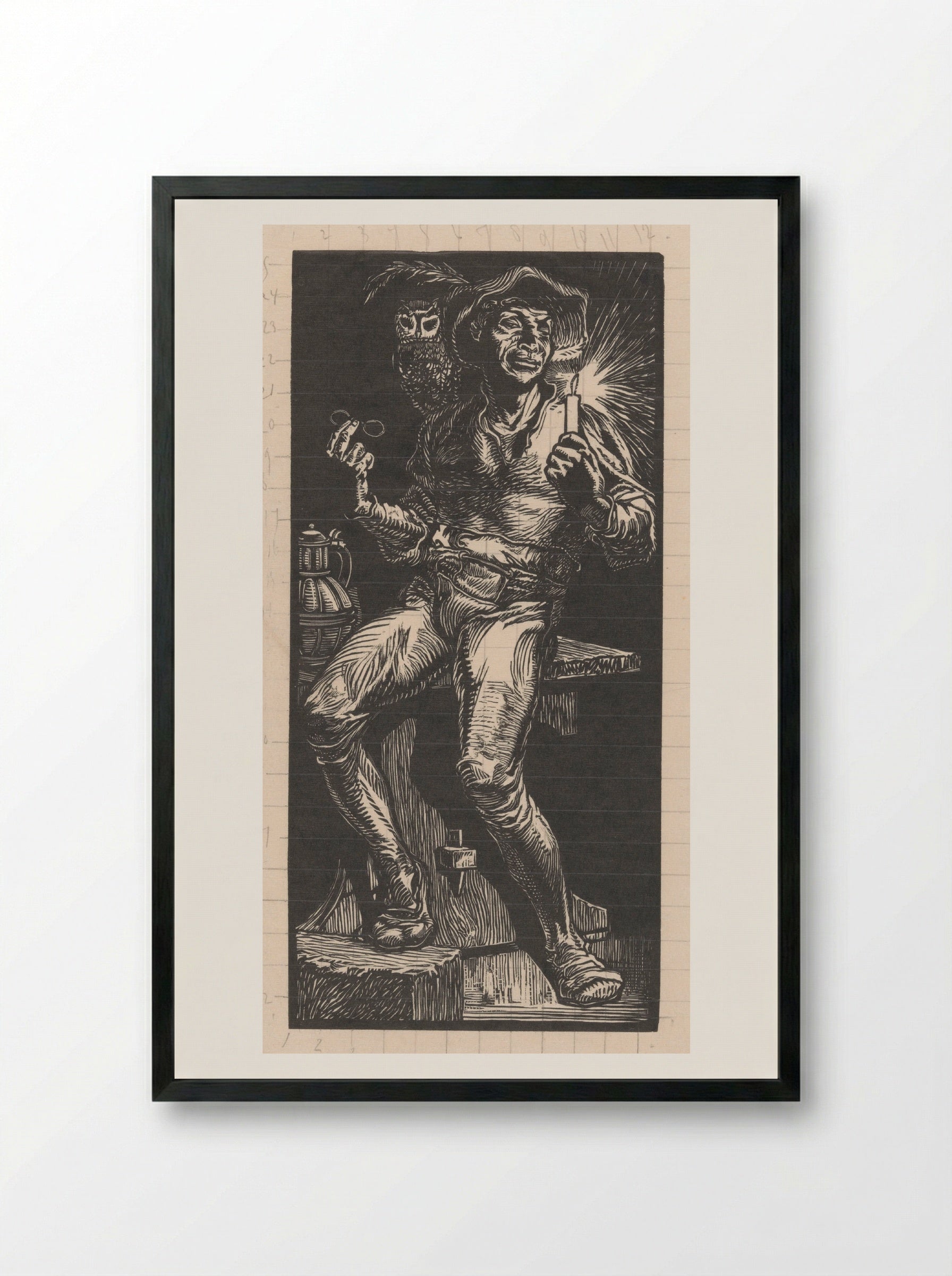 Tijl Uilenspiegel - Johannes Josephus Aarts - Framed Print Black