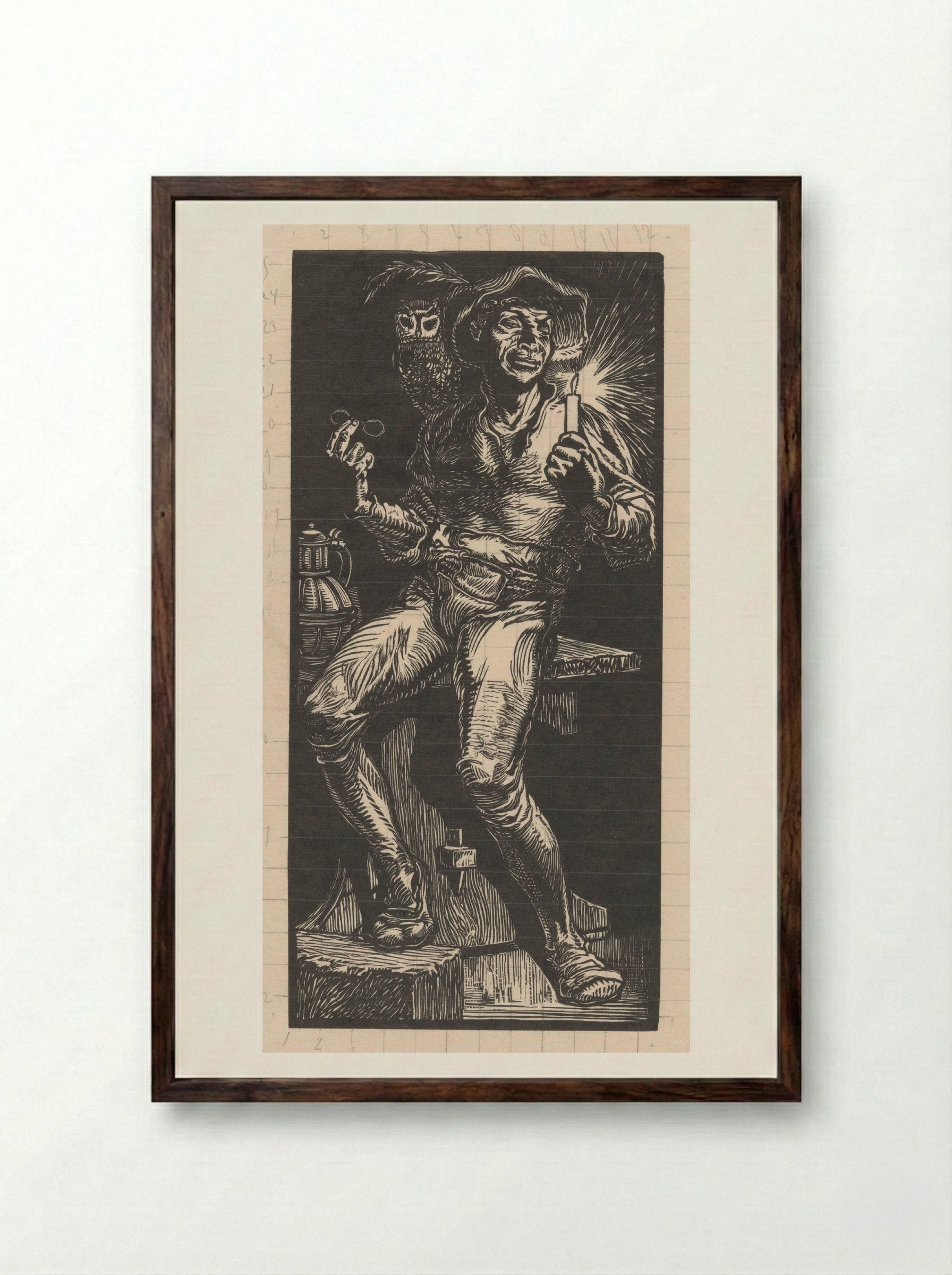 Tijl Uilenspiegel - Johannes Josephus Aarts - Framed Print Dark Wood