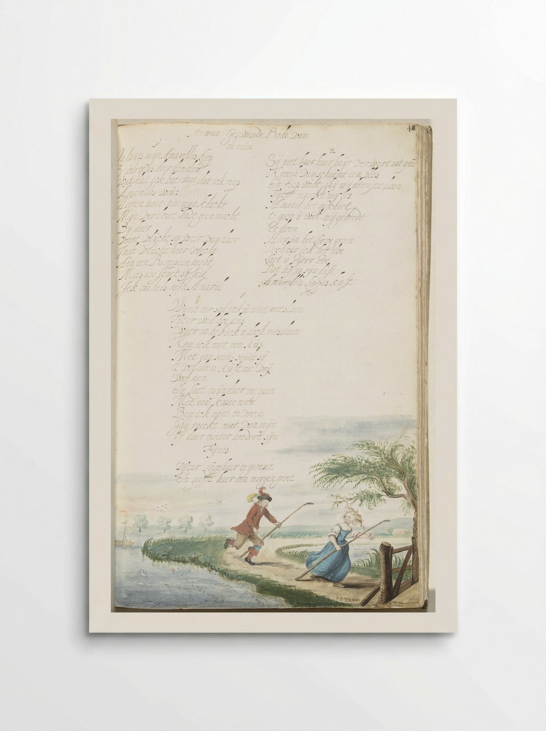 Tijter Pursuing Amarillis - Gesina ter Borch - Poster