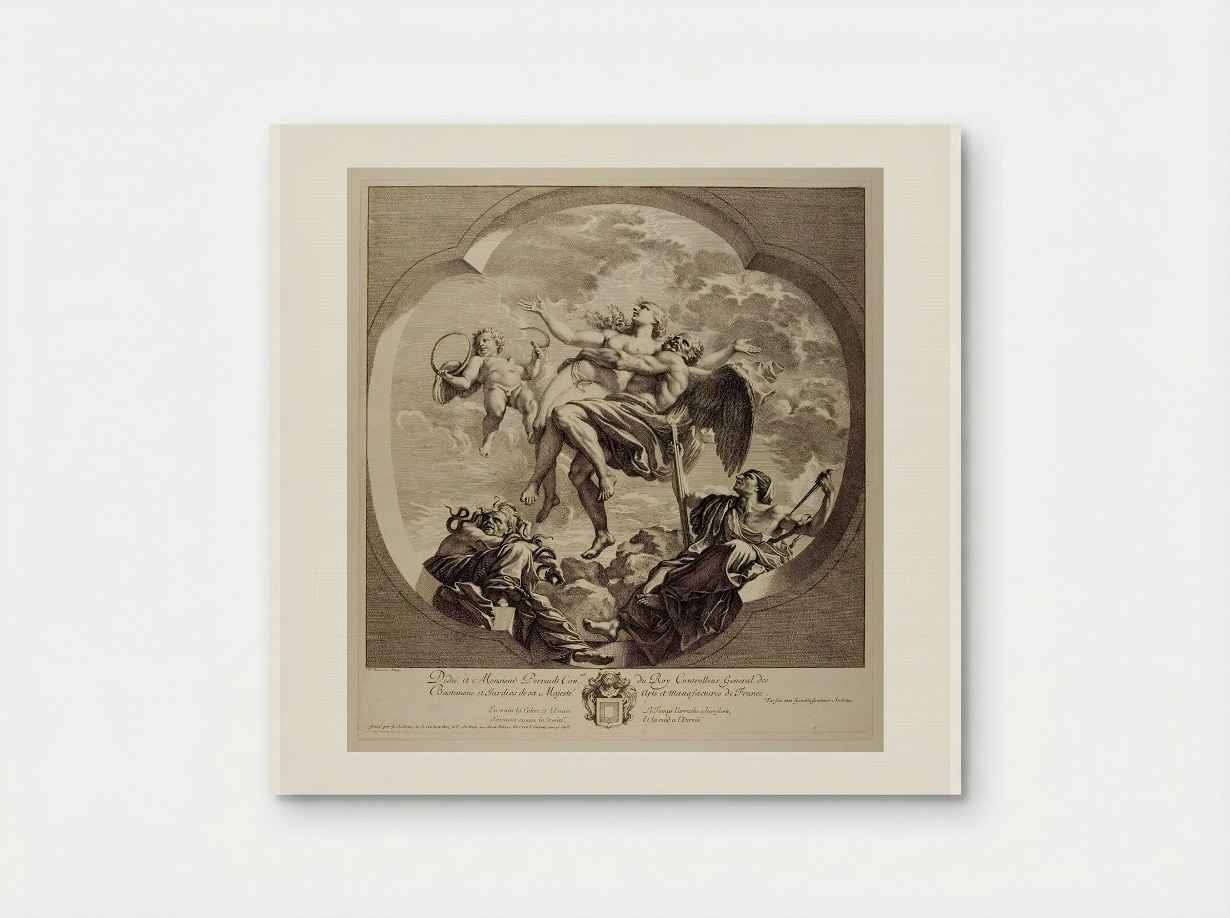 Time Bearing Truth above the Reach of Envy and Slander - Gérard Audran - Poster